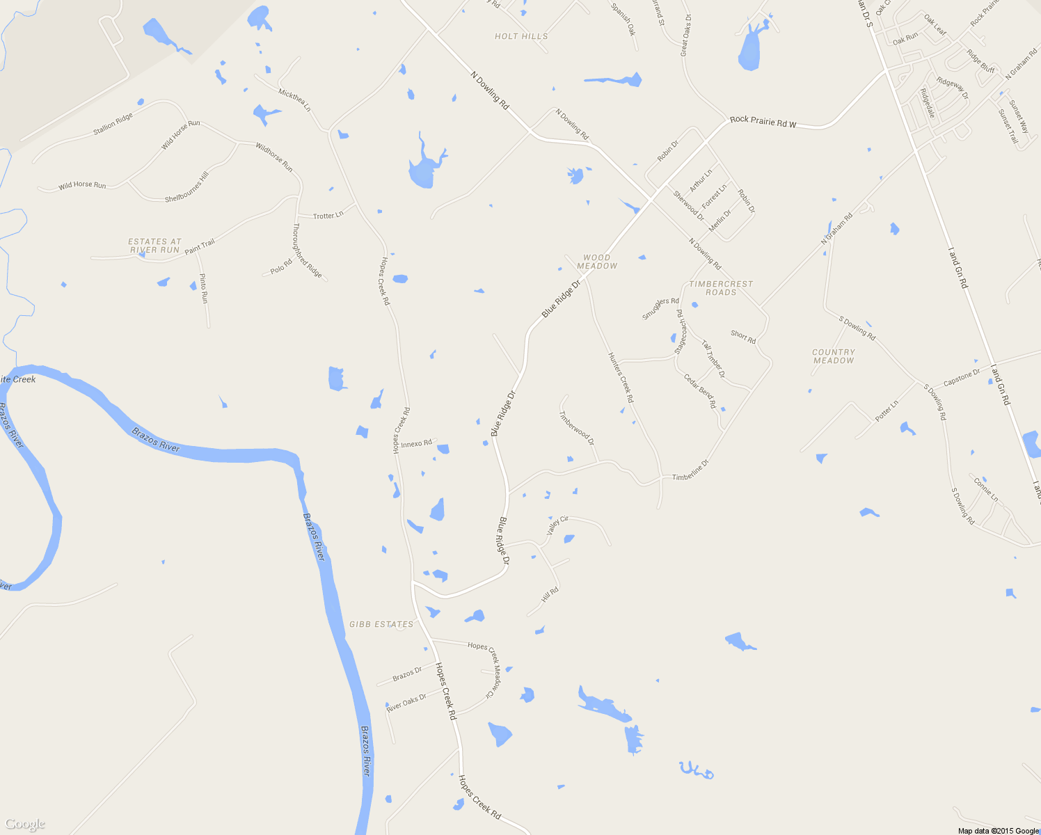 map of restaurants, bars, coffee shops, grocery stores, and more near 5601 Blue Ridge Drive in College Station