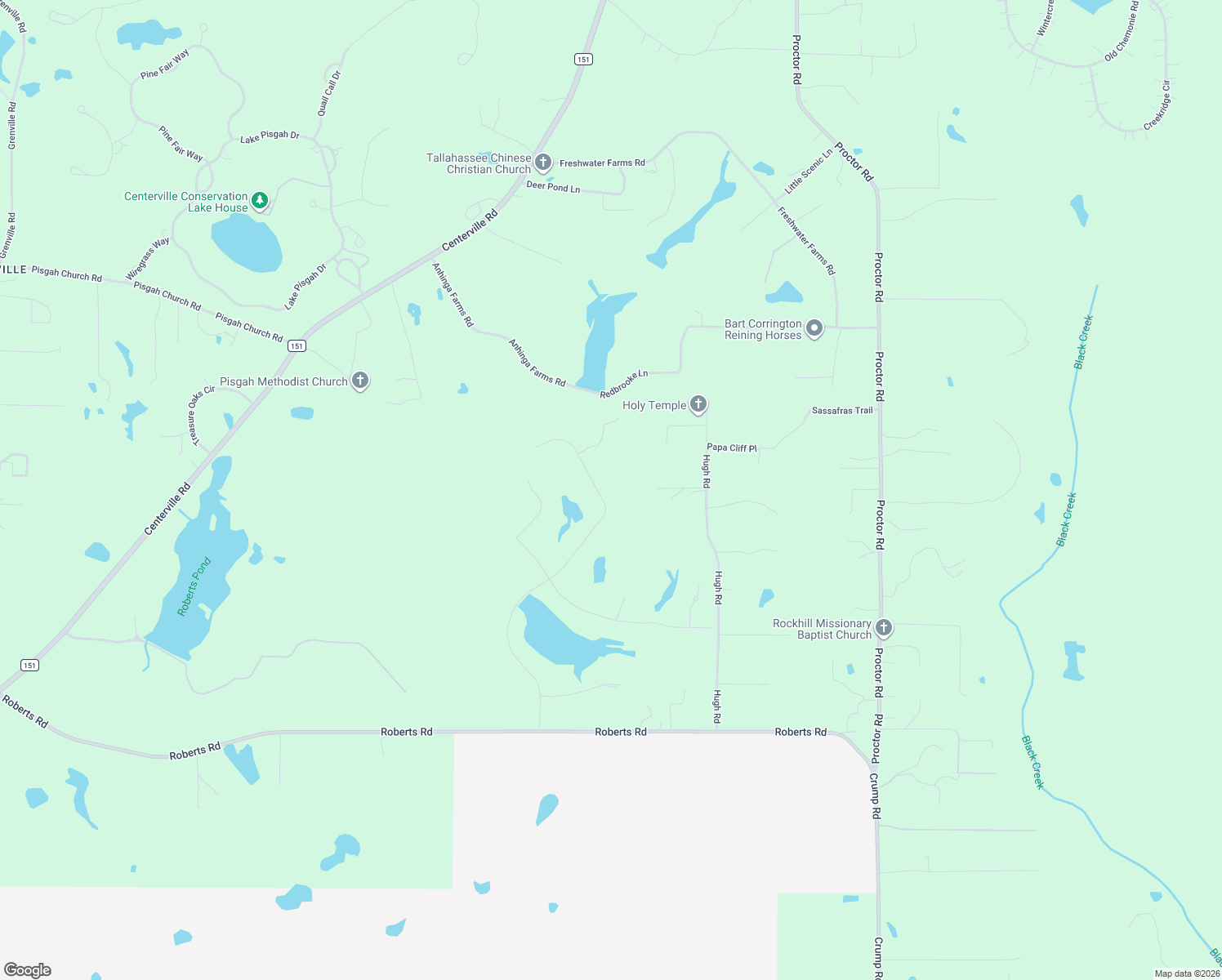 map of restaurants, bars, coffee shops, grocery stores, and more near 6136 Pickwick Road in Tallahassee