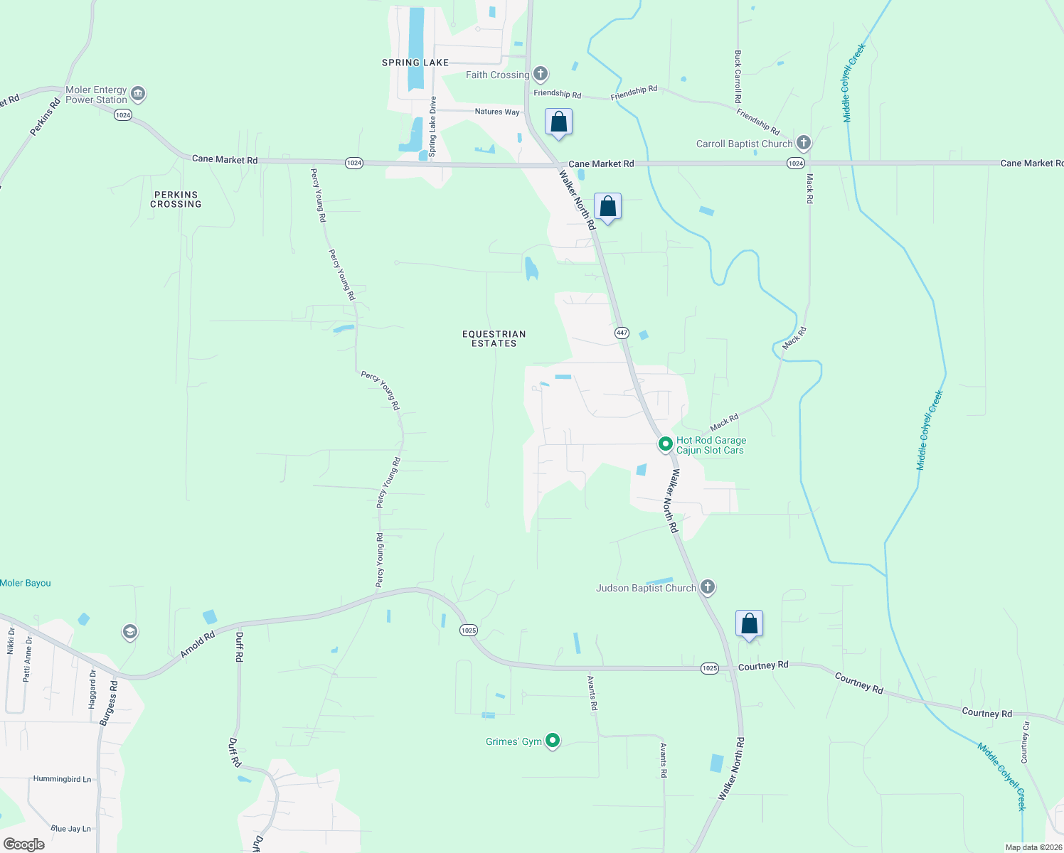 map of restaurants, bars, coffee shops, grocery stores, and more near 33085 Galloway North Road in Walker