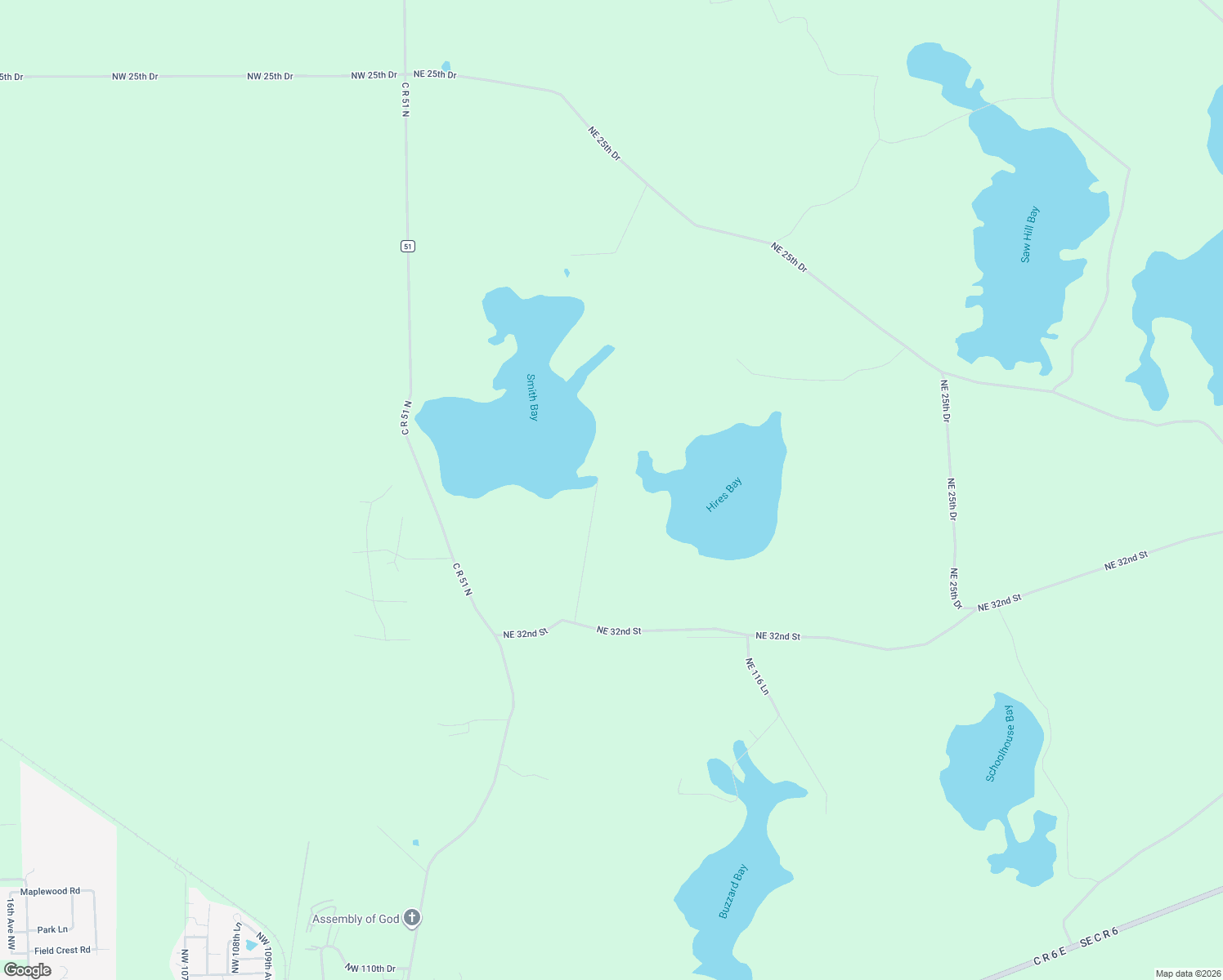 map of restaurants, bars, coffee shops, grocery stores, and more near 3028 Northeast 30th Place in Jasper