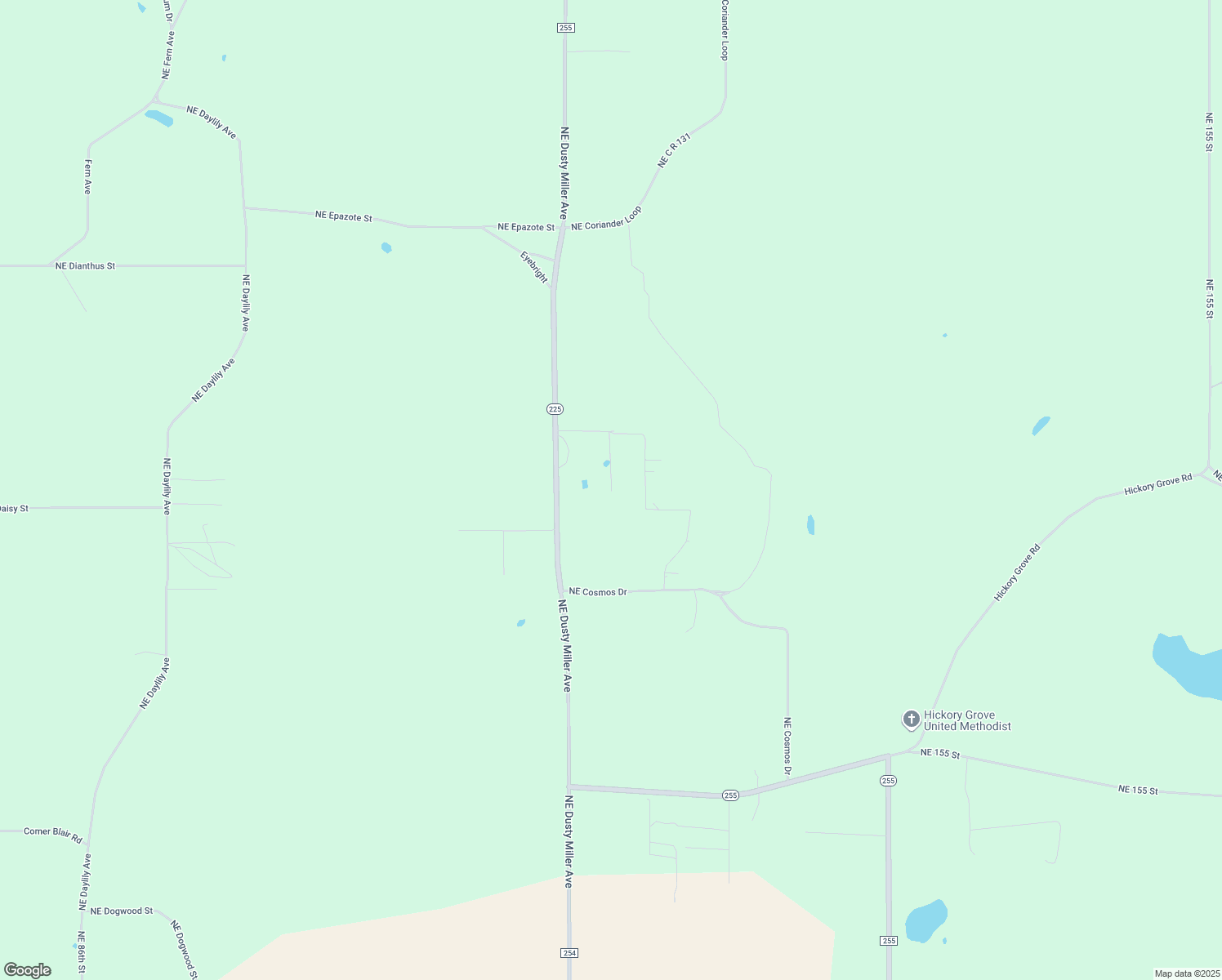 map of restaurants, bars, coffee shops, grocery stores, and more near 6064 Northeast Dusty Miller Avenue in Pinetta