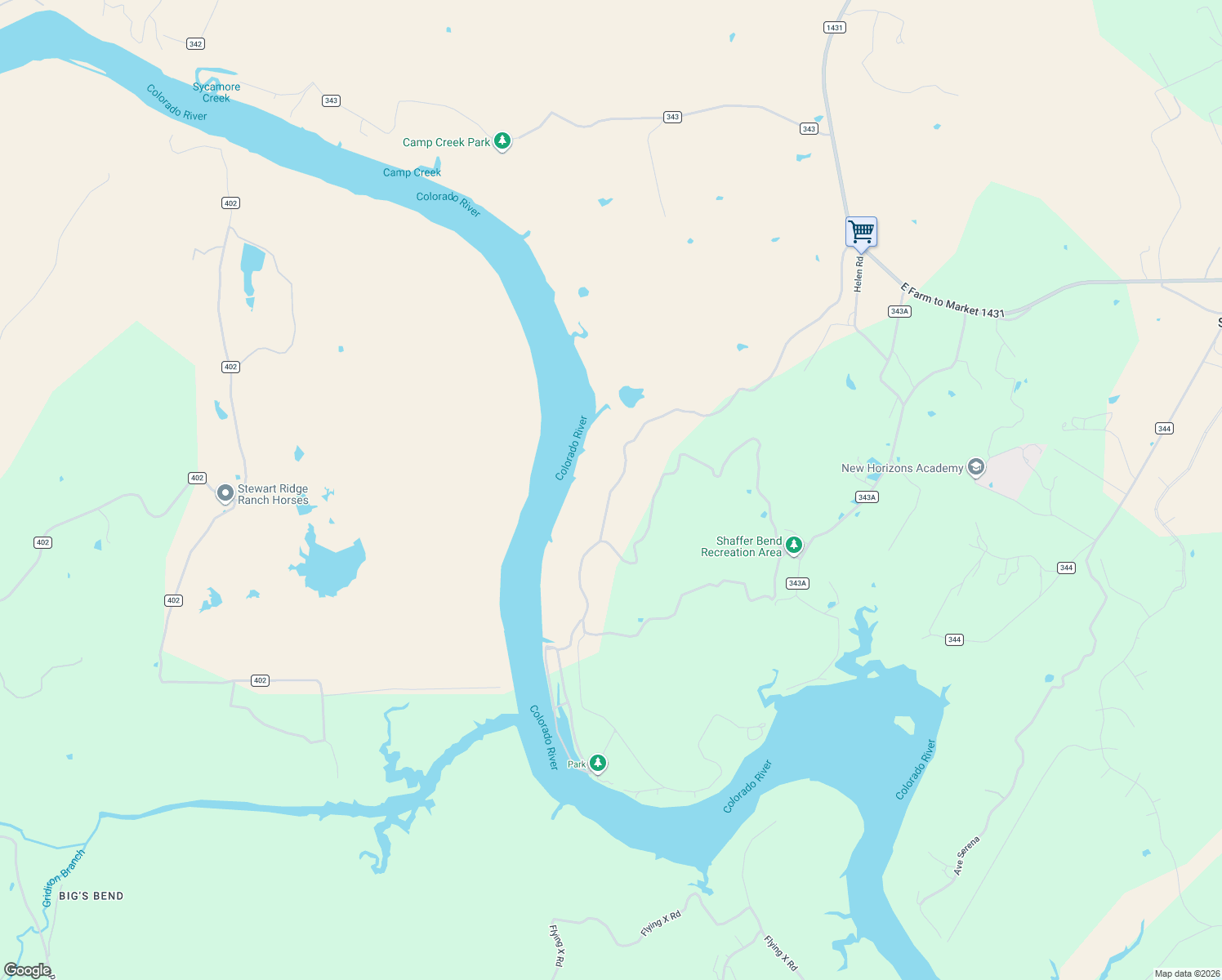 map of restaurants, bars, coffee shops, grocery stores, and more near 9101 East Fm 1431 in Marble Falls