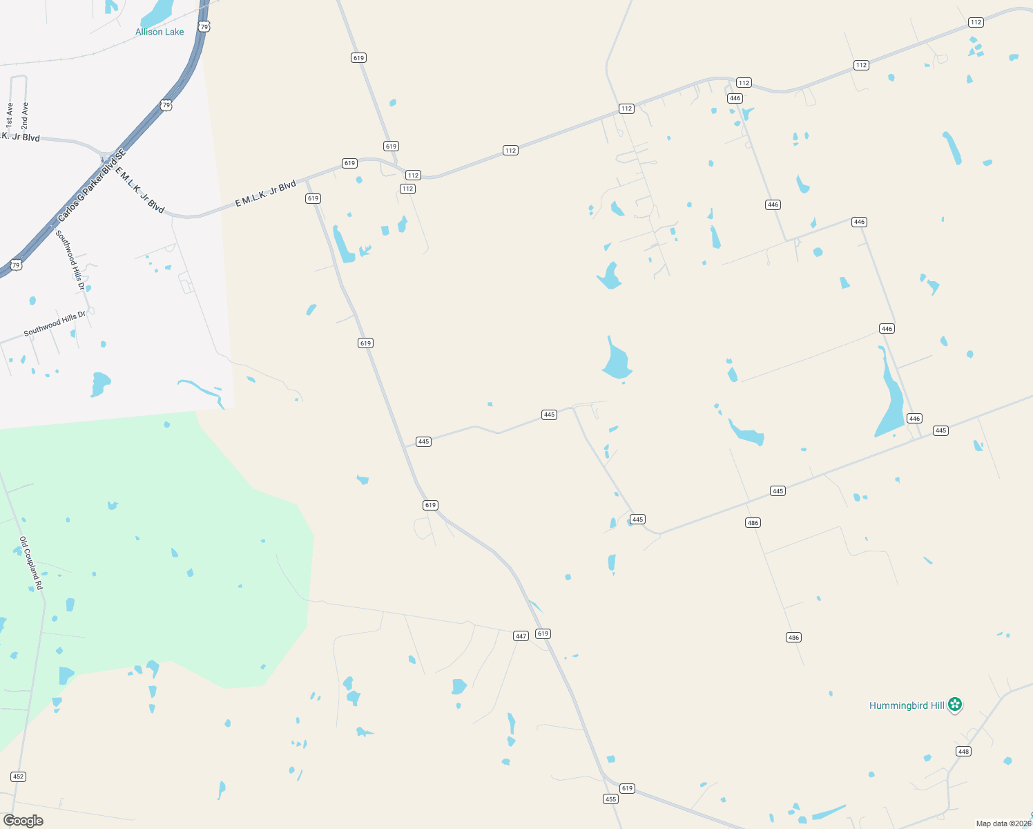 map of restaurants, bars, coffee shops, grocery stores, and more near 451 County Road 445 in Taylor