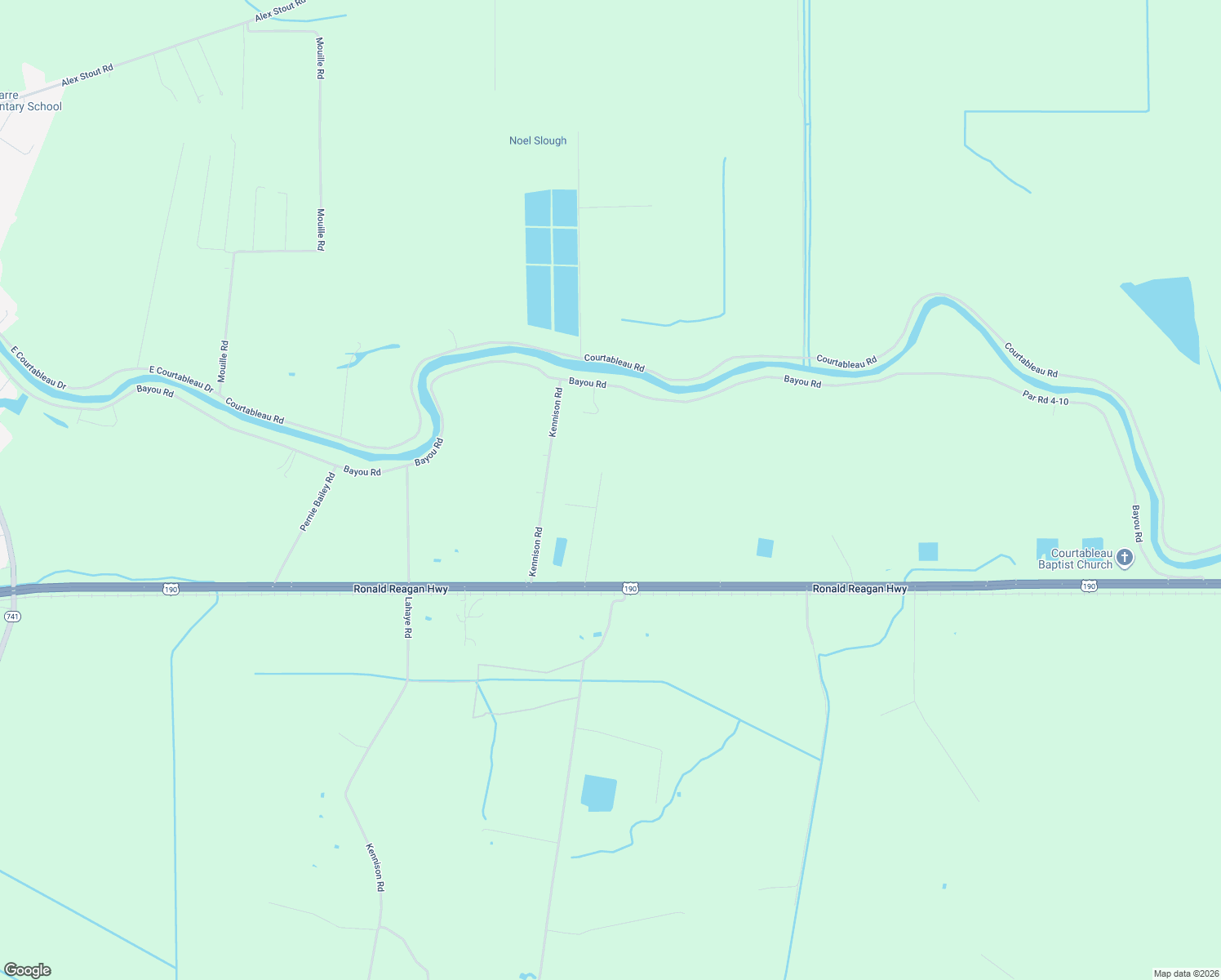 map of restaurants, bars, coffee shops, grocery stores, and more near 301 Par Road 4-10-4 in Port Barre
