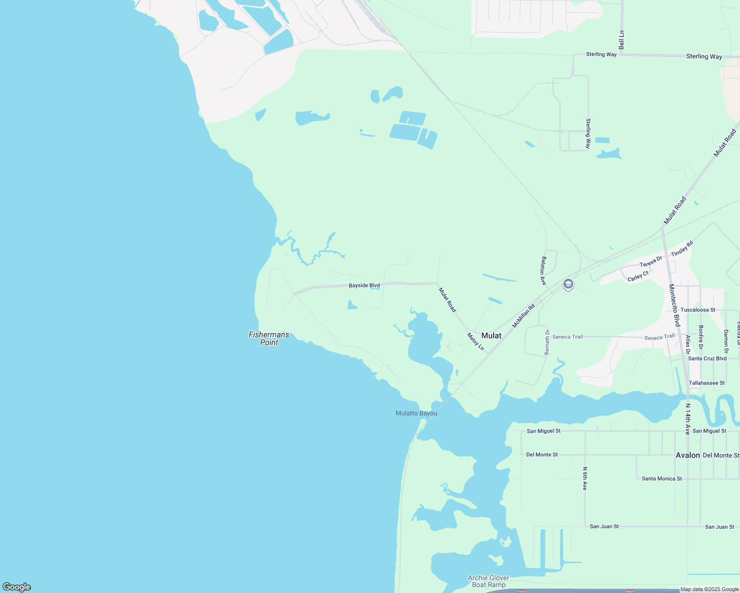 map of restaurants, bars, coffee shops, grocery stores, and more near 3305 Mills Bayou Drive in Milton
