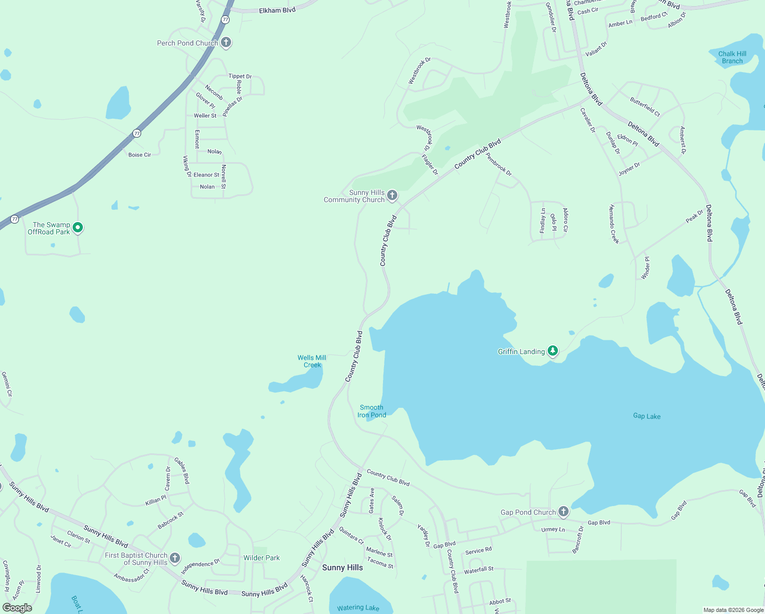 map of restaurants, bars, coffee shops, grocery stores, and more near 3873 Country Club Blvd in Chipley