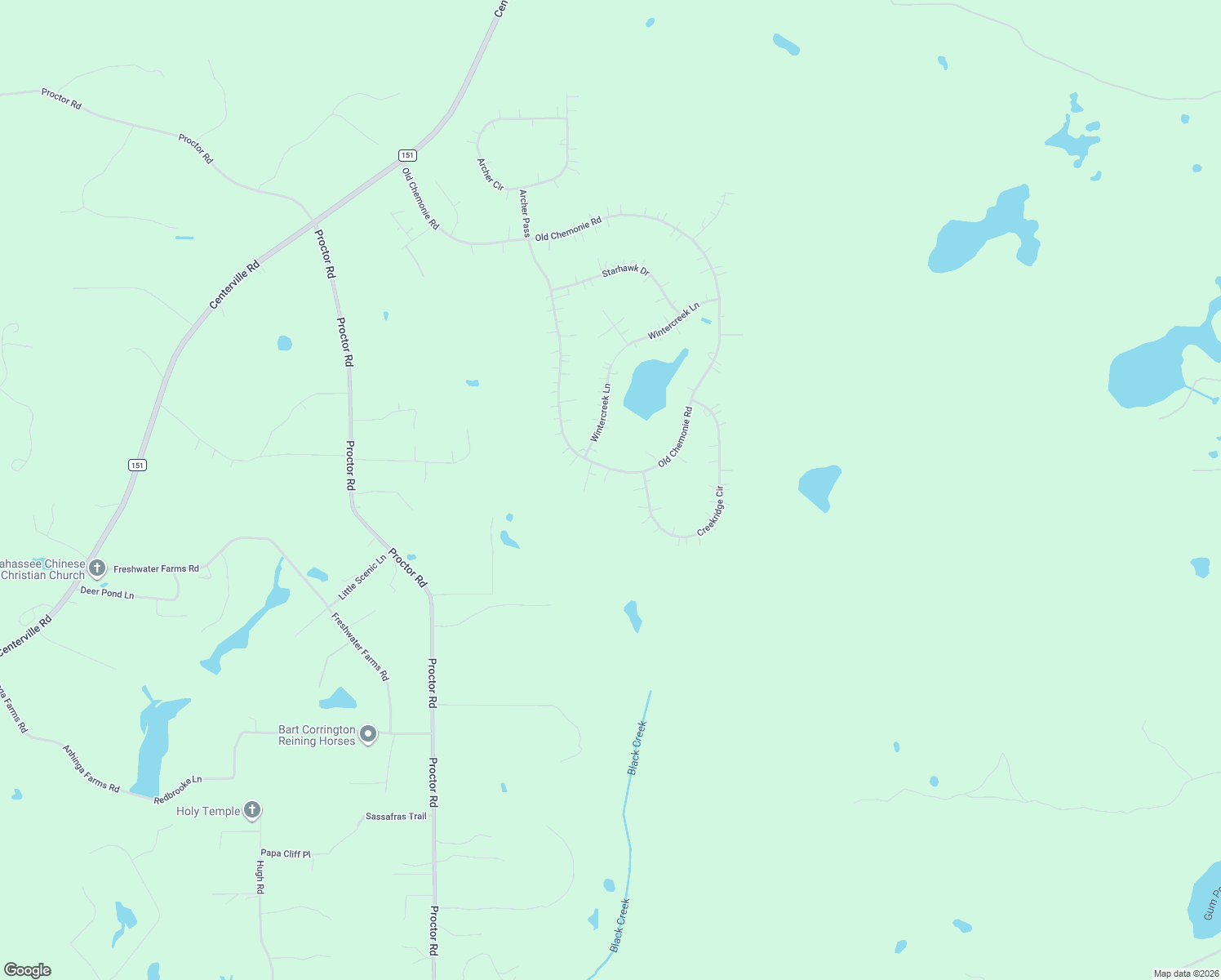 map of restaurants, bars, coffee shops, grocery stores, and more near 9134 Old Chemonie Road in Tallahassee