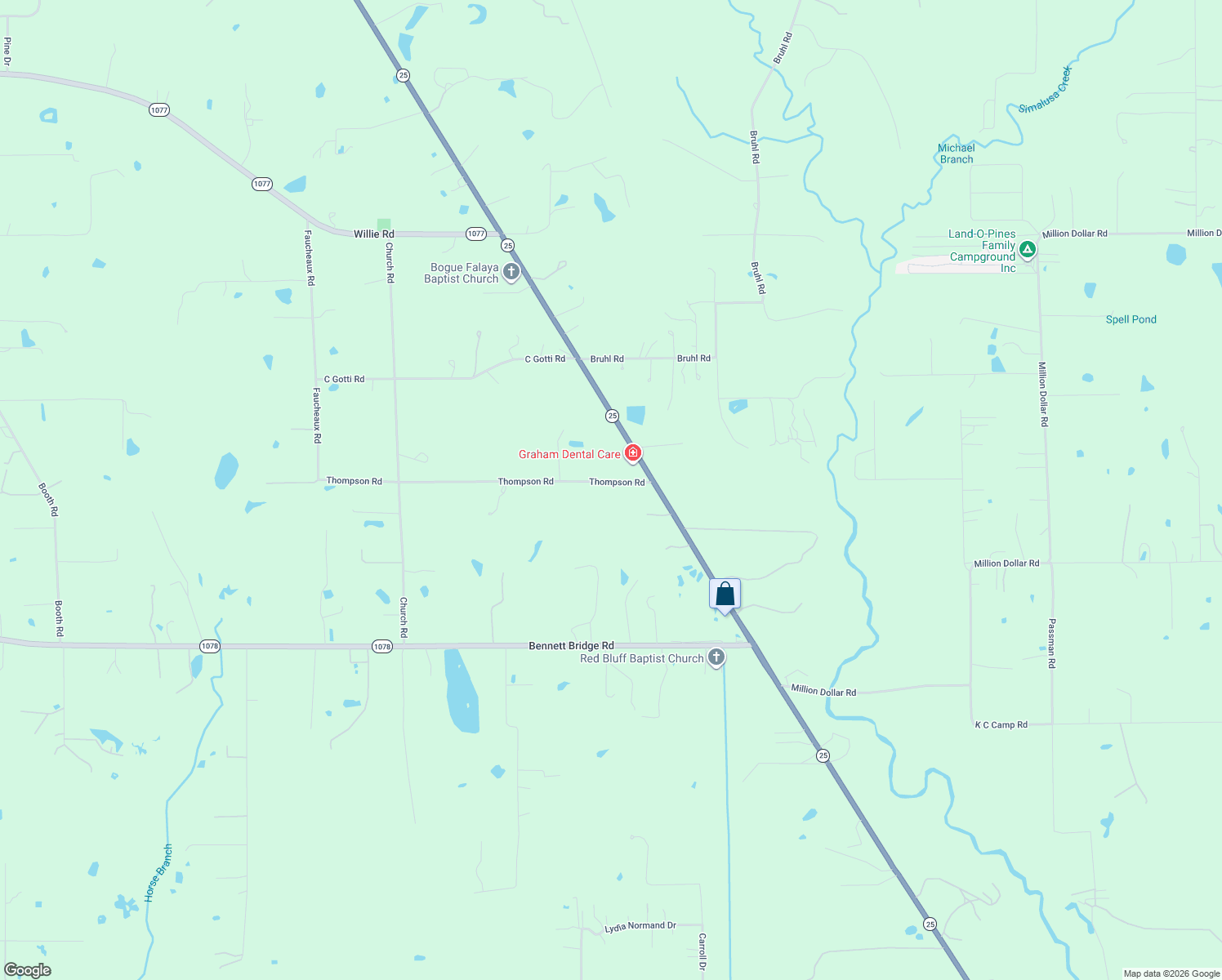 map of restaurants, bars, coffee shops, grocery stores, and more near 15086 Thompson Rd in Folsom
