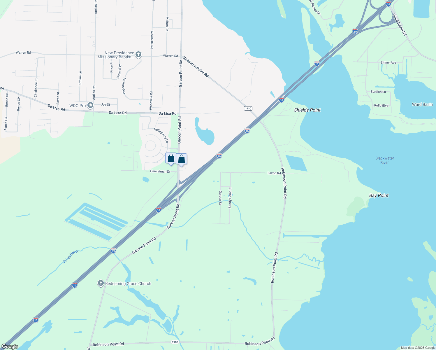 map of restaurants, bars, coffee shops, grocery stores, and more near 7125 Lavon Road in Milton