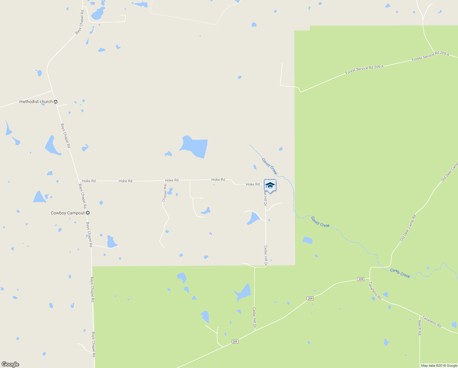 map of restaurants, bars, coffee shops, grocery stores, and more near 27687 Hoke Road in Richards