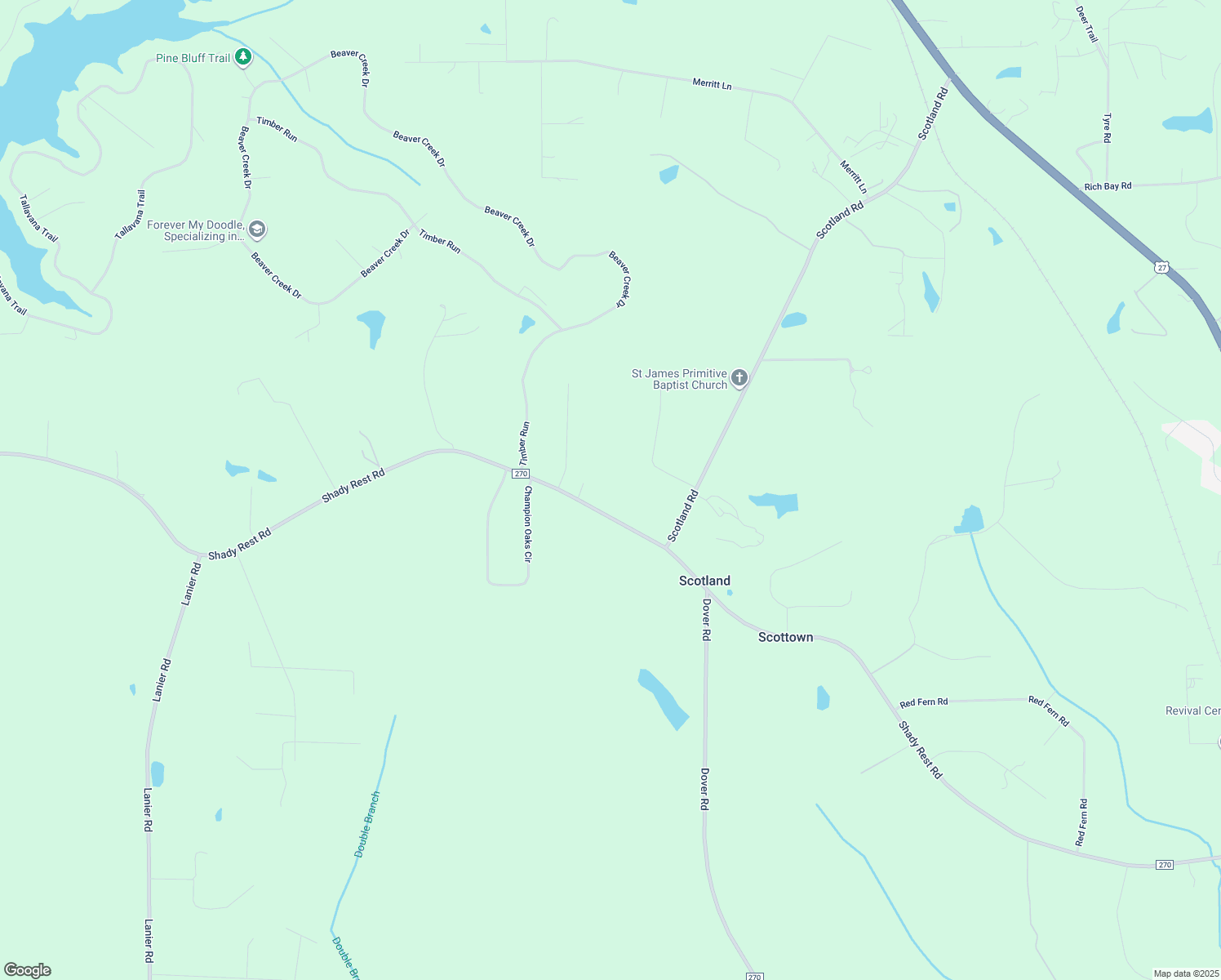 map of restaurants, bars, coffee shops, grocery stores, and more near 3431 Shady Rest Road in Havana