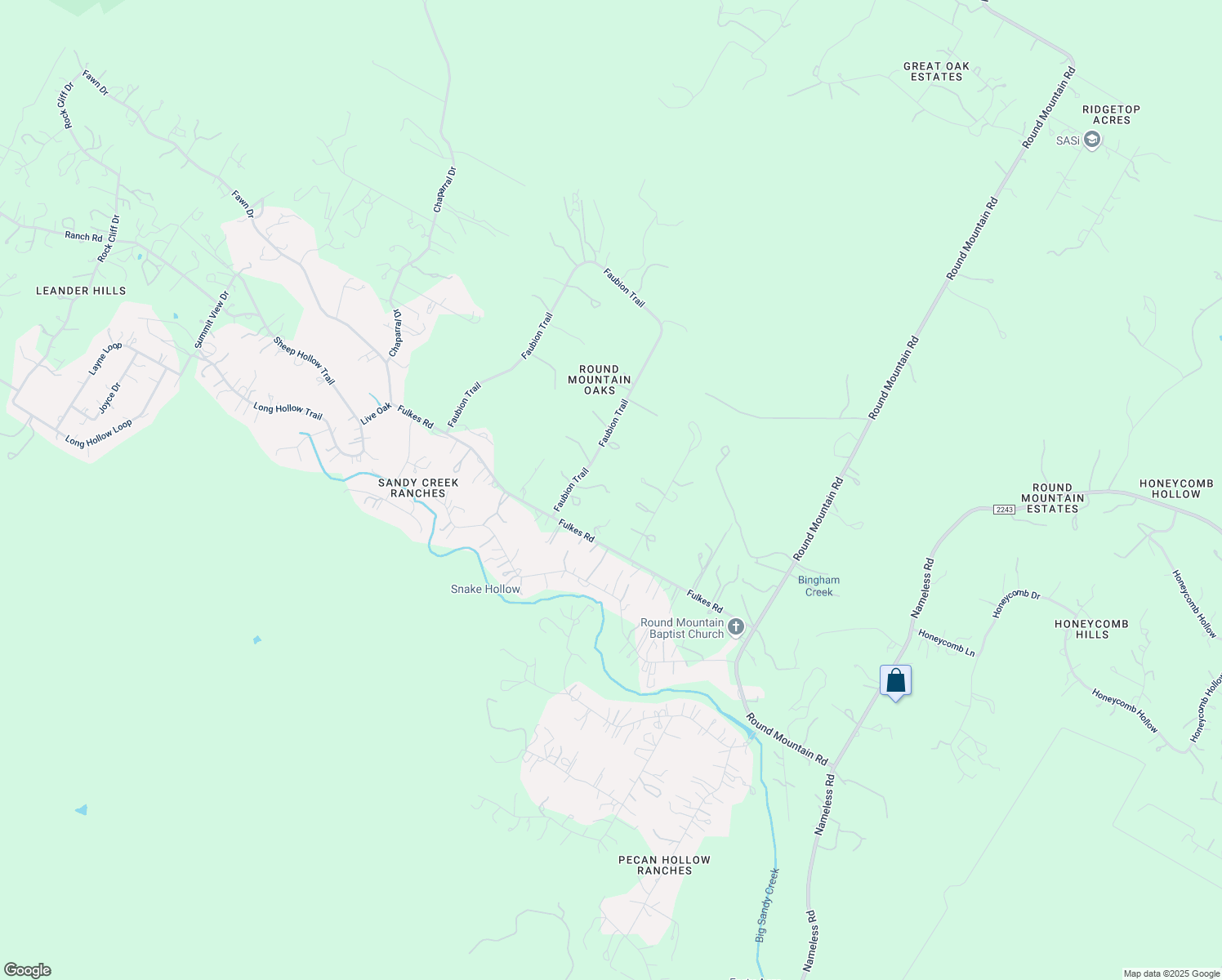 map of restaurants, bars, coffee shops, grocery stores, and more near 14609 Faubion Trail in Leander