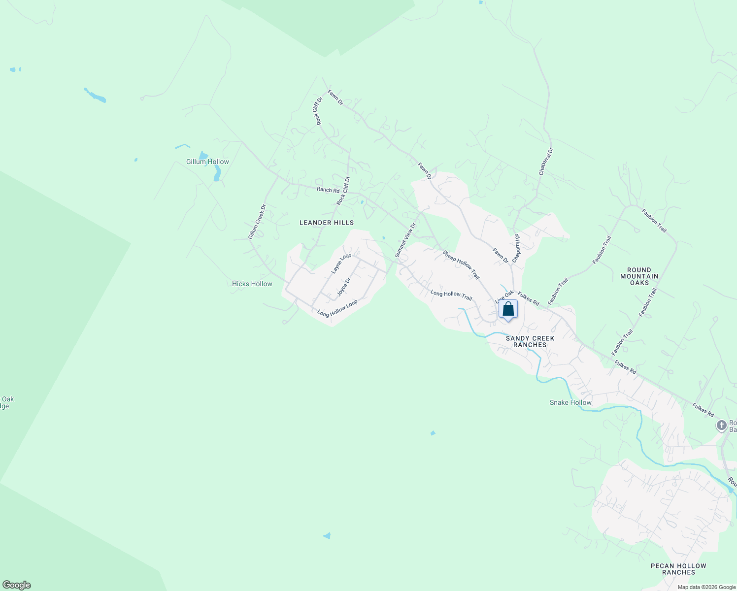 map of restaurants, bars, coffee shops, grocery stores, and more near 14101 Long Hollow Loop in Leander