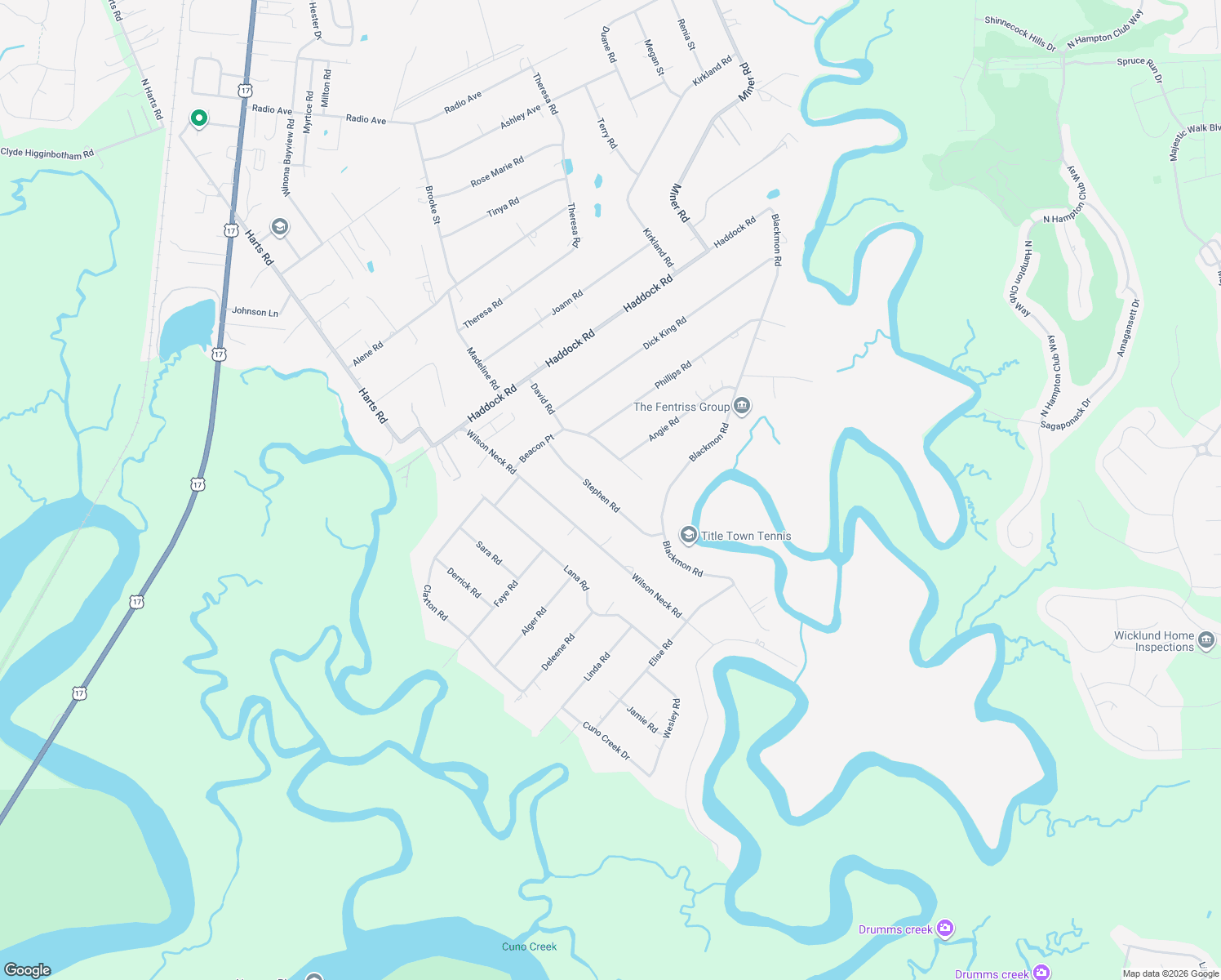 map of restaurants, bars, coffee shops, grocery stores, and more near 85232 Stephen Road in Yulee