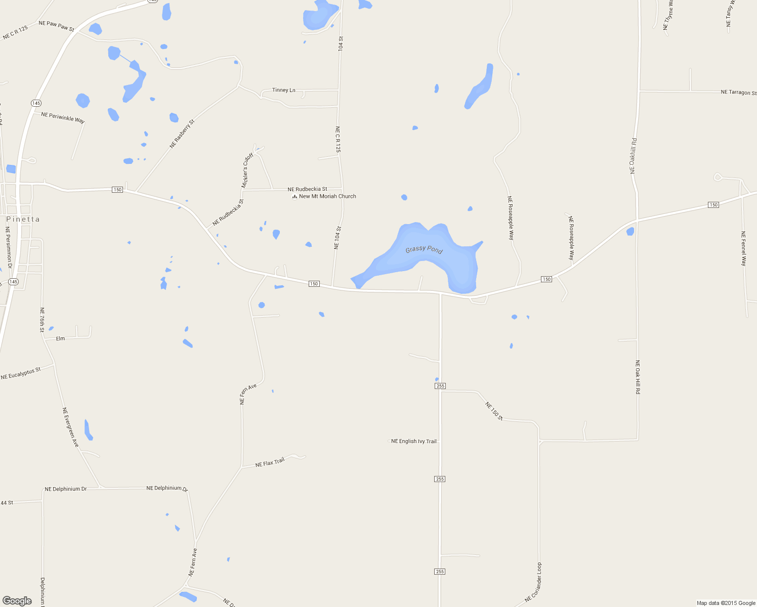 map of restaurants, bars, coffee shops, grocery stores, and more near 2162 Northeast Bellville Road in Pinetta