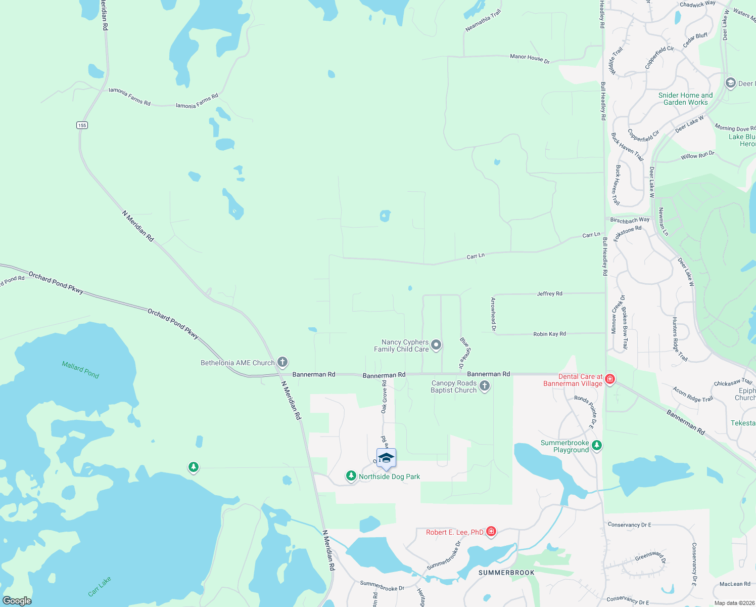 map of restaurants, bars, coffee shops, grocery stores, and more near 8785 Scott Tower Road in Tallahassee