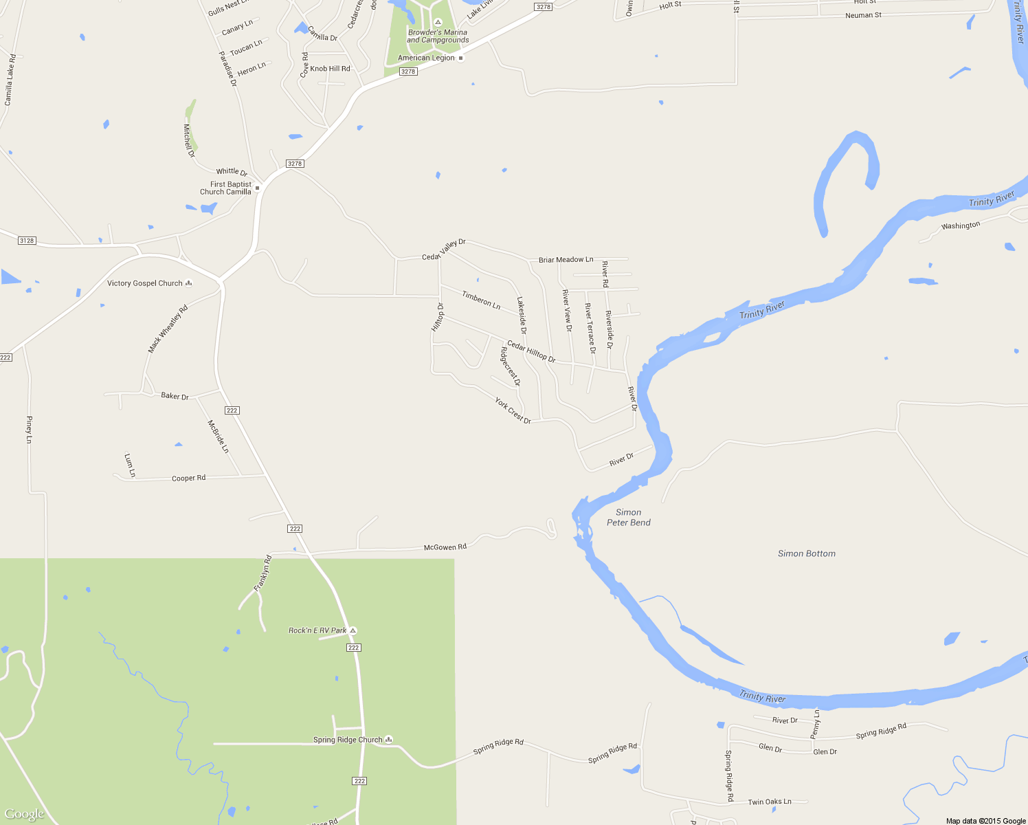 map of restaurants, bars, coffee shops, grocery stores, and more near York Crest Drive in Coldspring