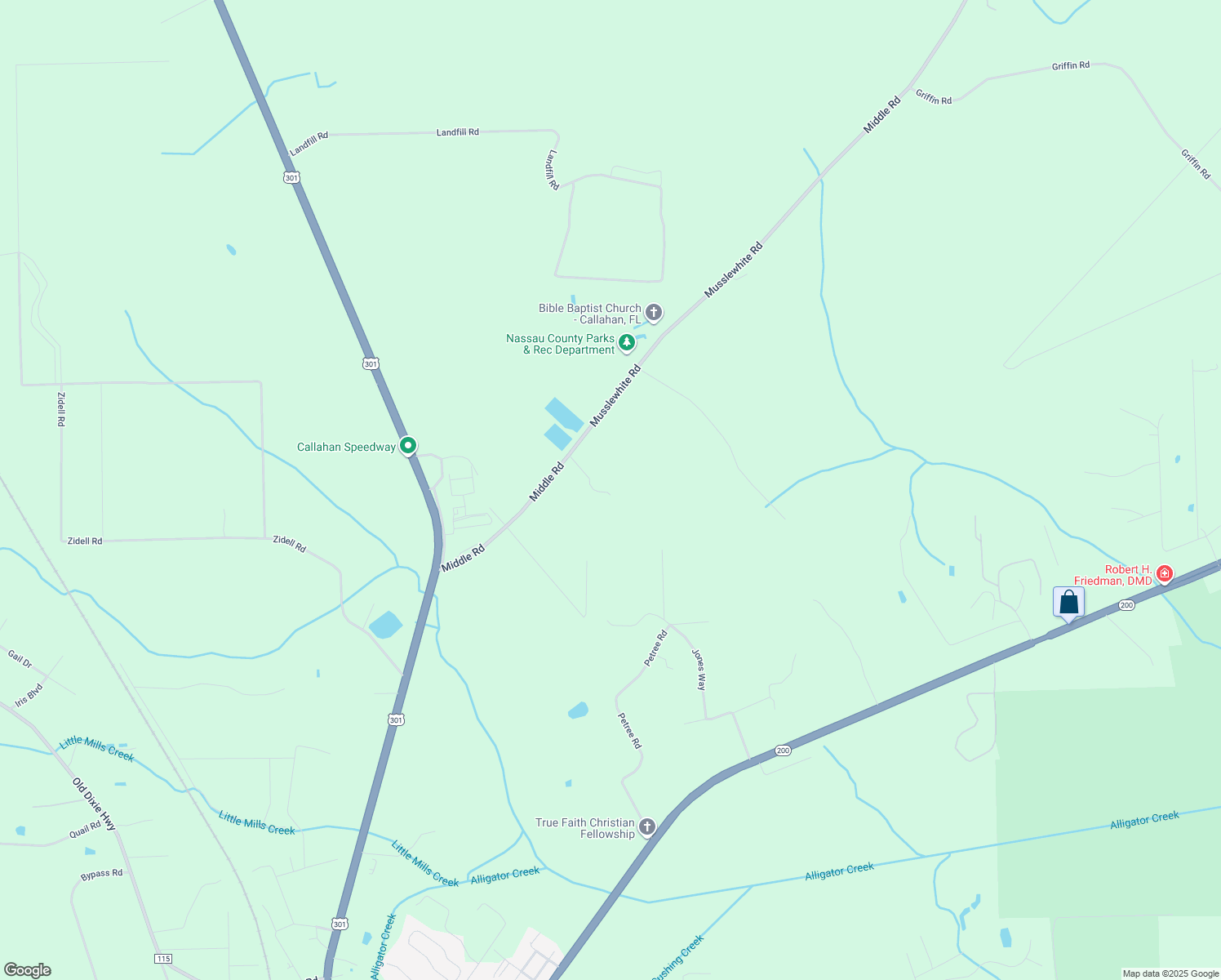 map of restaurants, bars, coffee shops, grocery stores, and more near 45030 Laurel Lane in Callahan