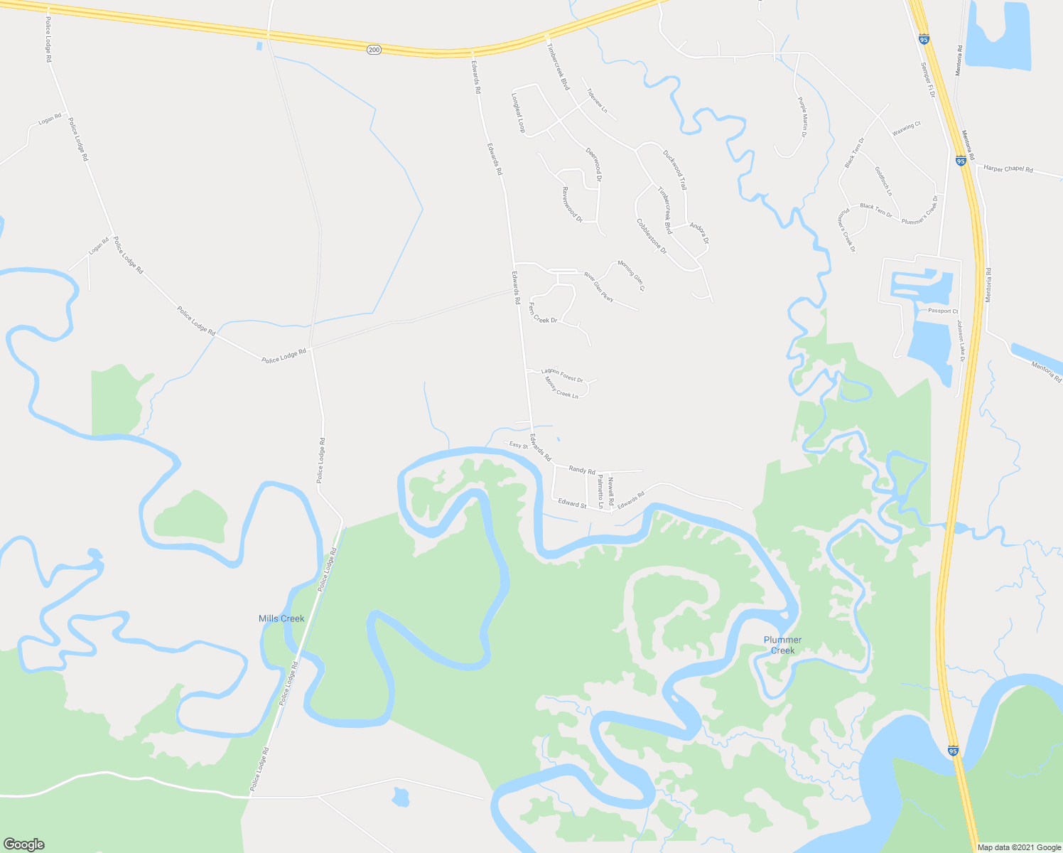 map of restaurants, bars, coffee shops, grocery stores, and more near 75758 Edwards Road in Yulee