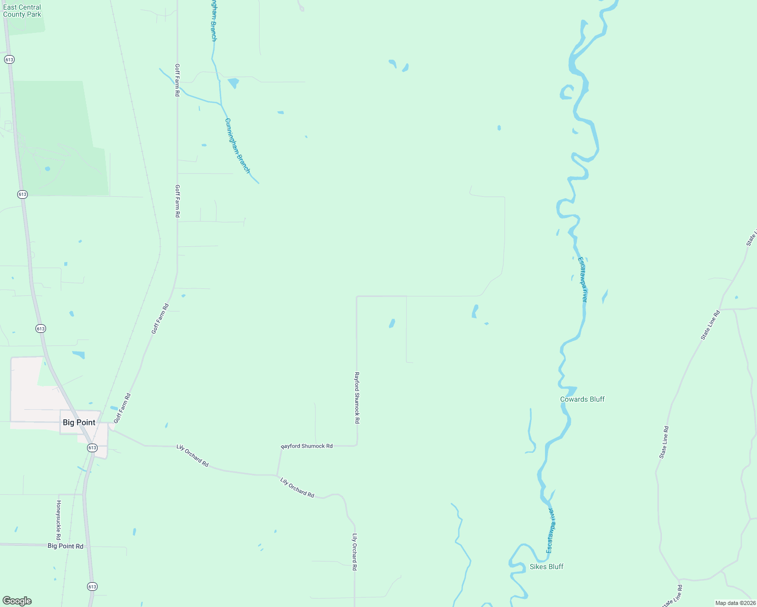 map of restaurants, bars, coffee shops, grocery stores, and more near 17920 Rayford Shumock Road in Moss Point