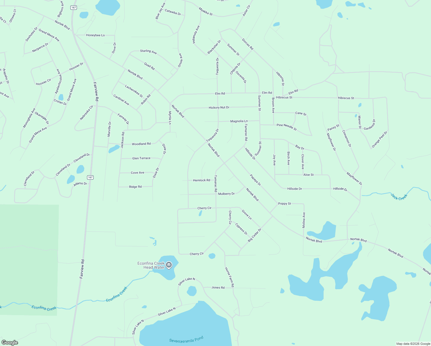 map of restaurants, bars, coffee shops, grocery stores, and more near Tamarac Road in Marianna