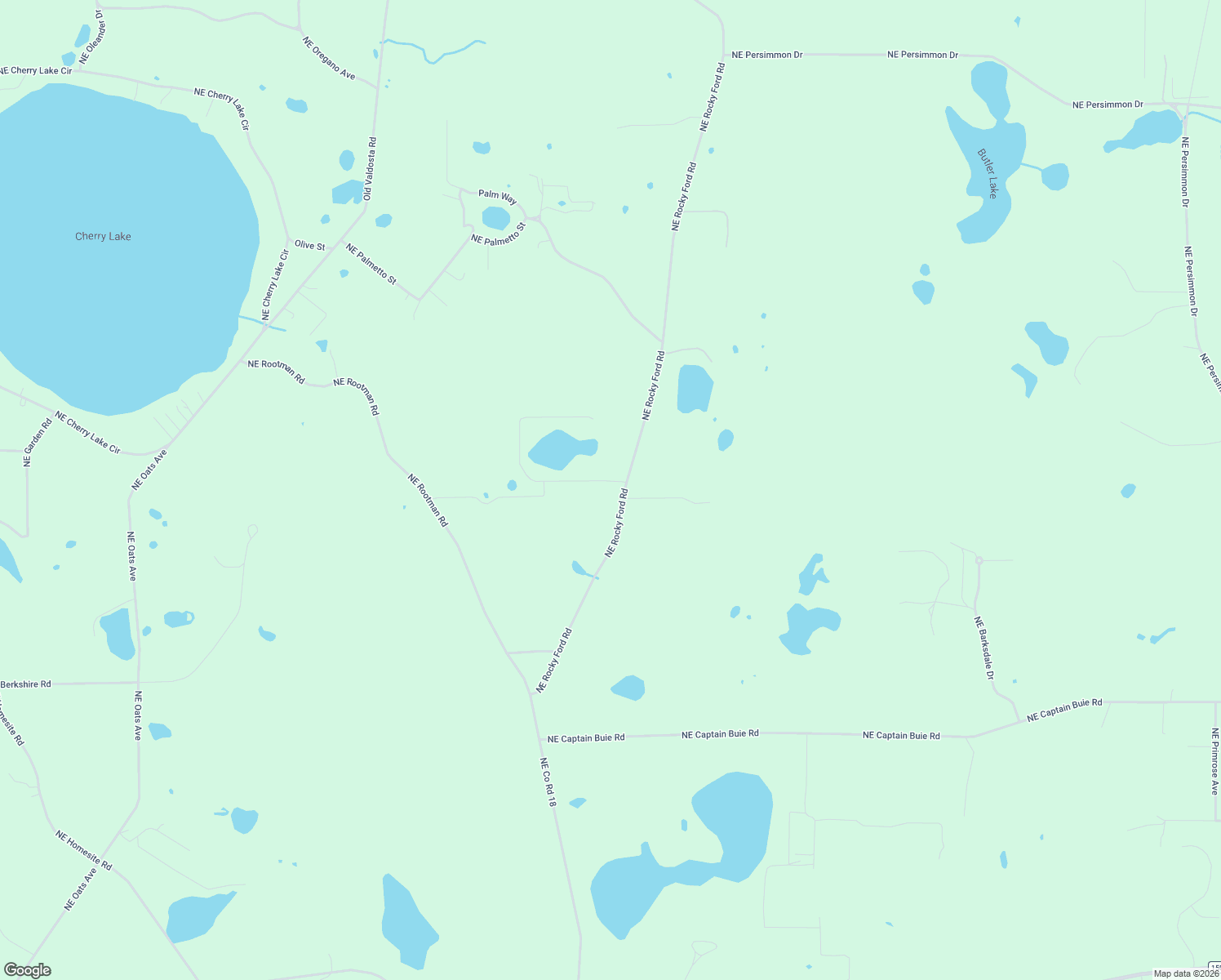 map of restaurants, bars, coffee shops, grocery stores, and more near 9683 Northeast Rocky Ford Road in Pinetta