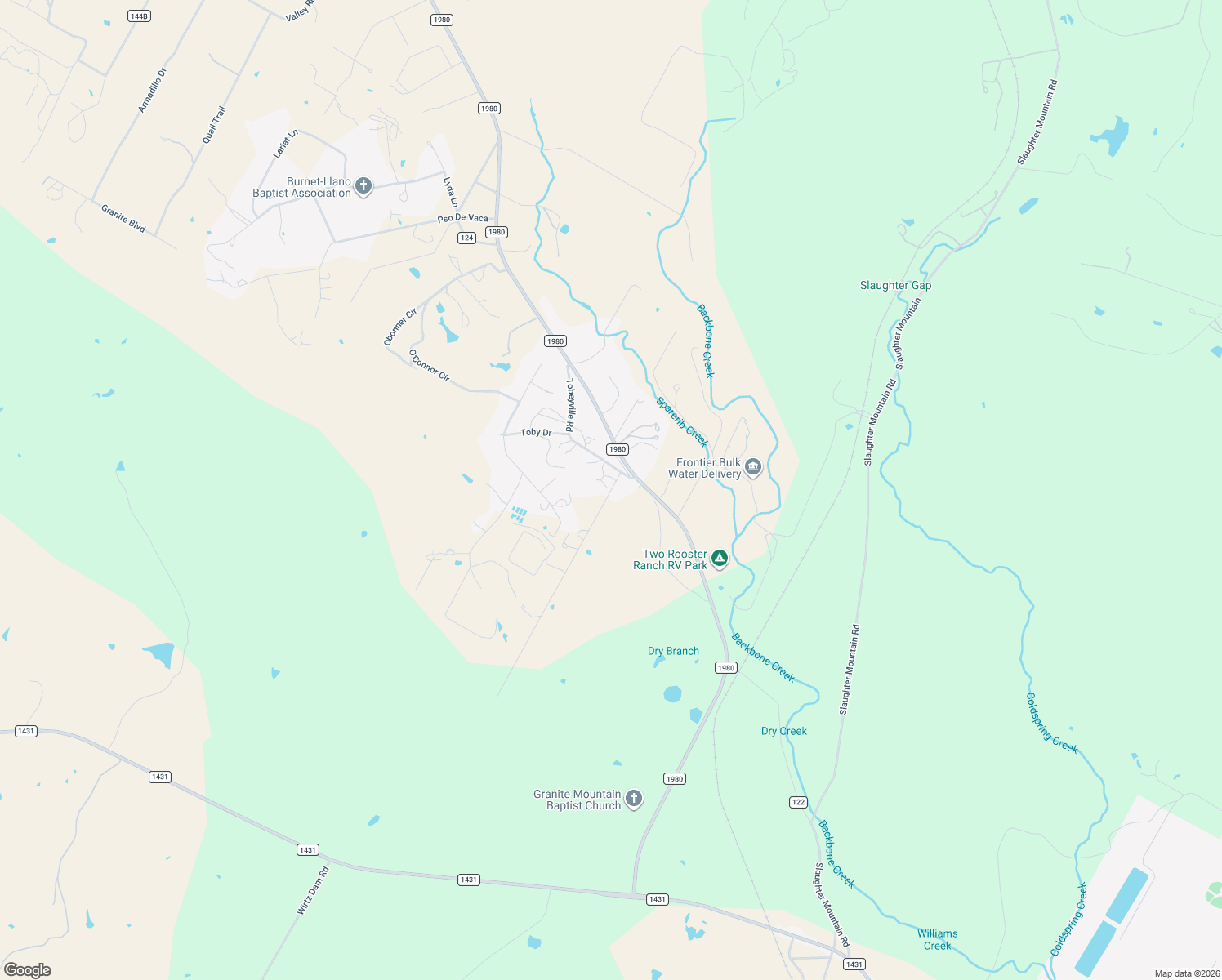 map of restaurants, bars, coffee shops, grocery stores, and more near 202 Woodland Acres Drive in Marble Falls
