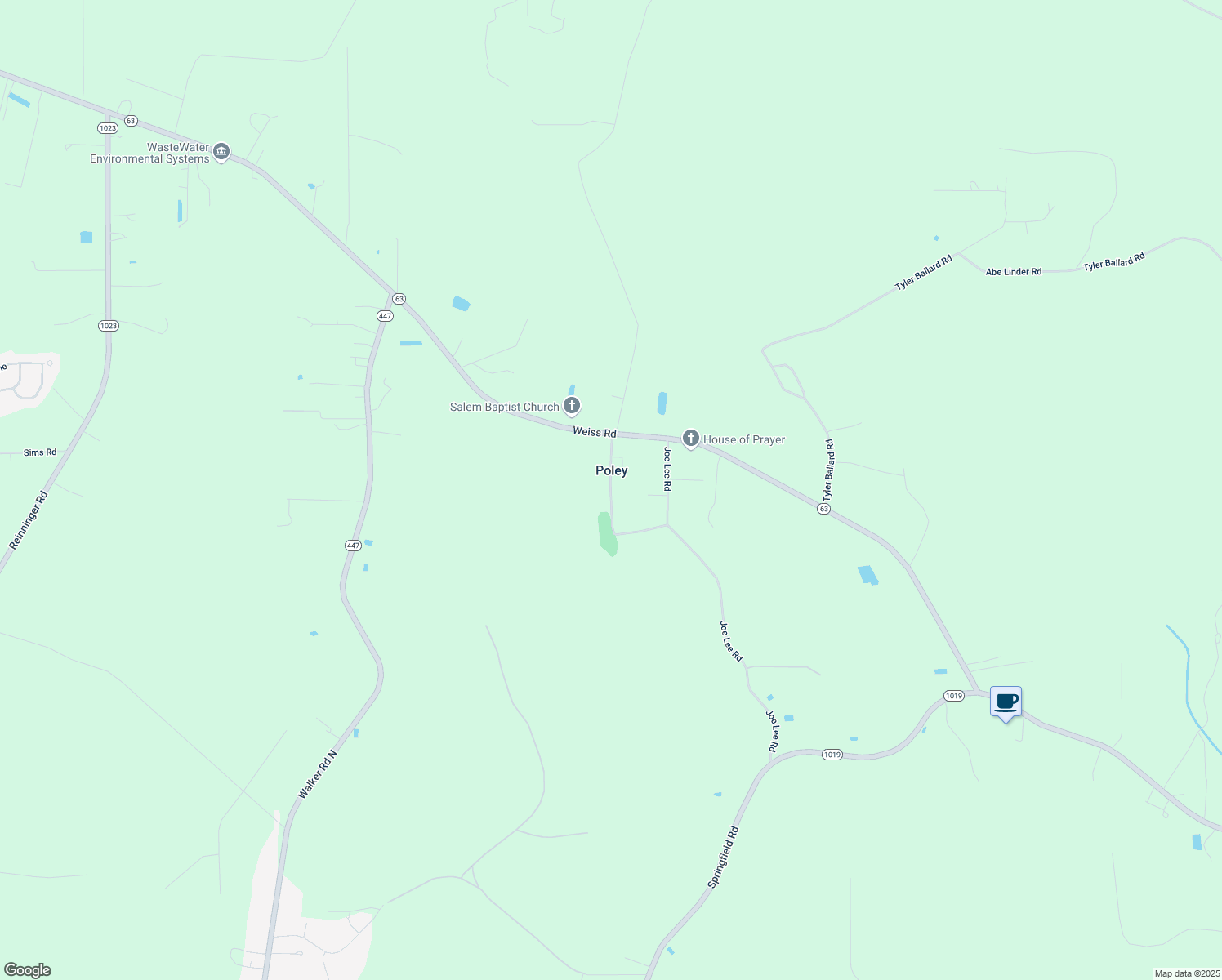 map of restaurants, bars, coffee shops, grocery stores, and more near 38430 Salem Cemetary Road in Walker