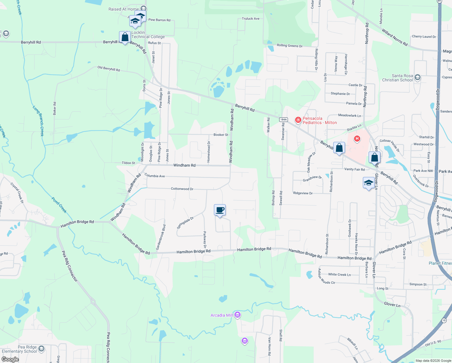 map of restaurants, bars, coffee shops, grocery stores, and more near 5649 Columbia Avenue in Milton