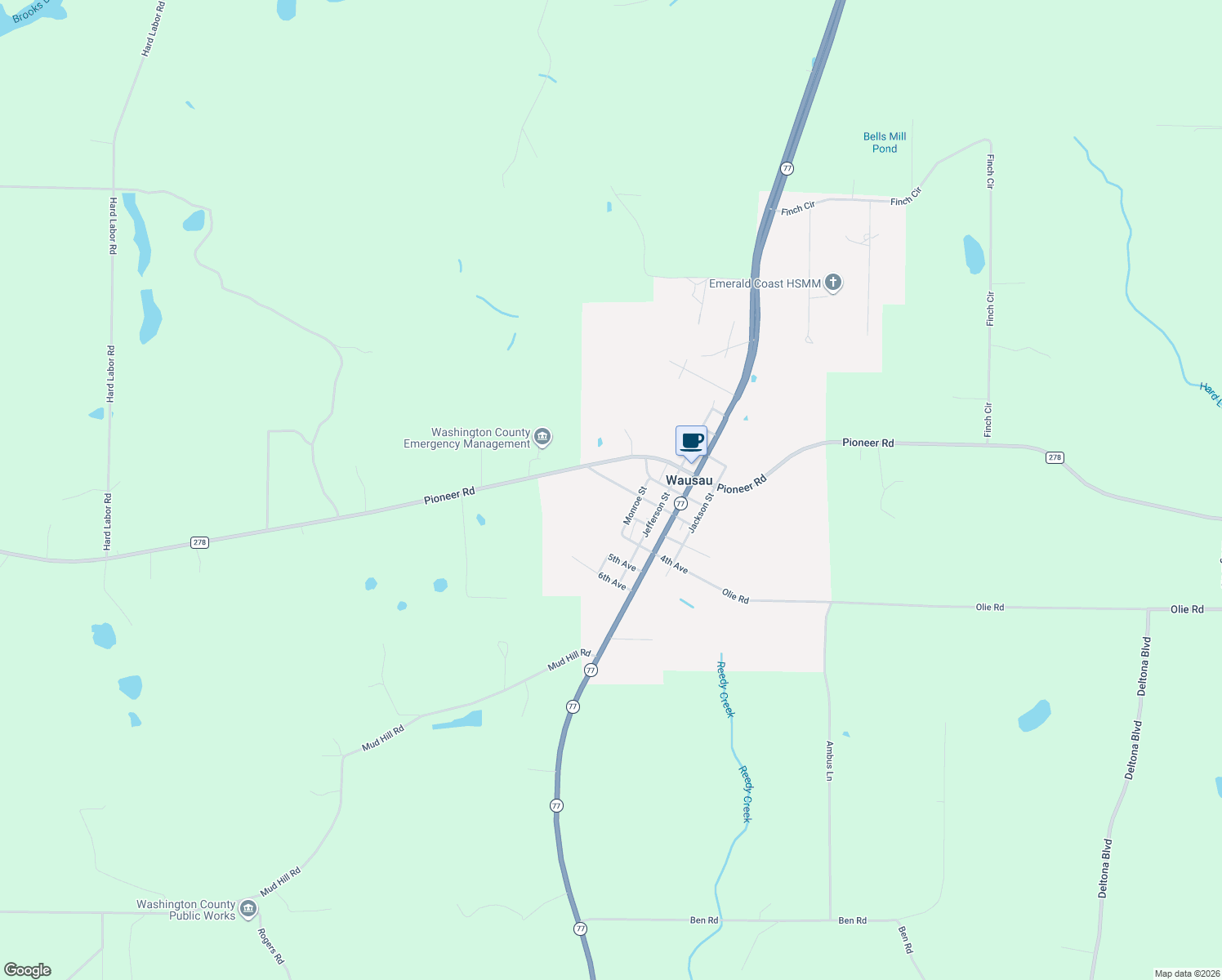 map of restaurants, bars, coffee shops, grocery stores, and more near 1655 2nd Avenue in Wausau