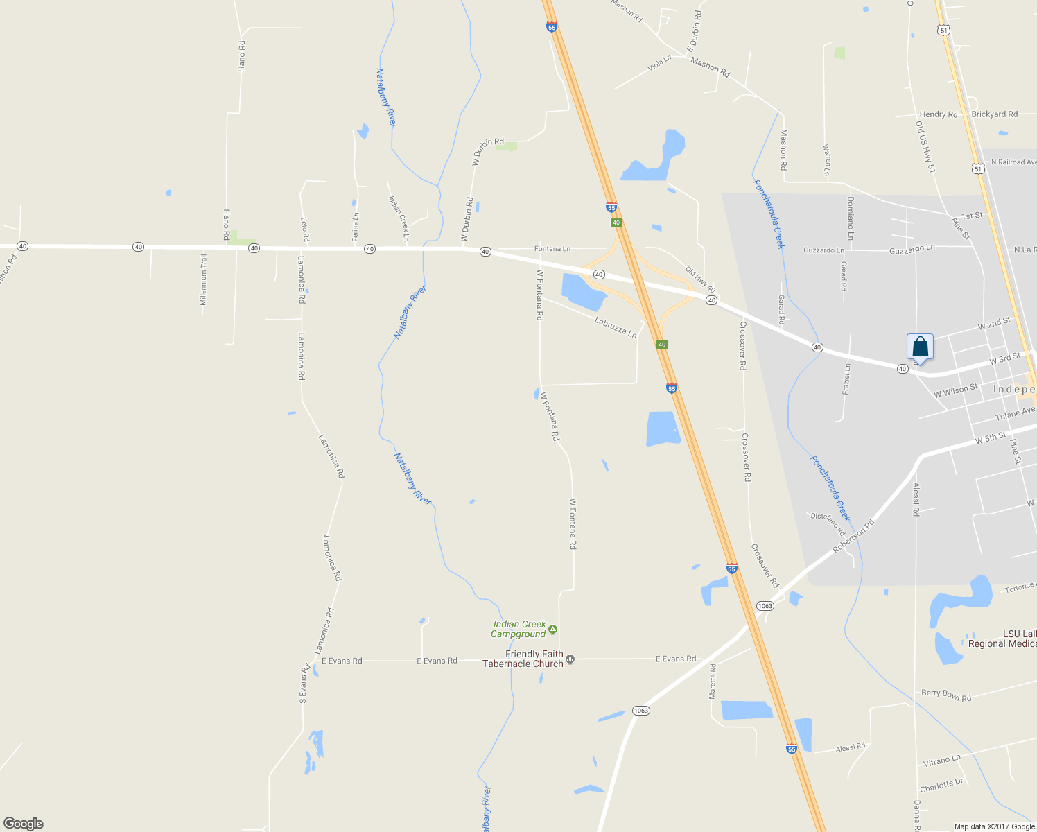 map of restaurants, bars, coffee shops, grocery stores, and more near 53481 West Fontana Road in Independence