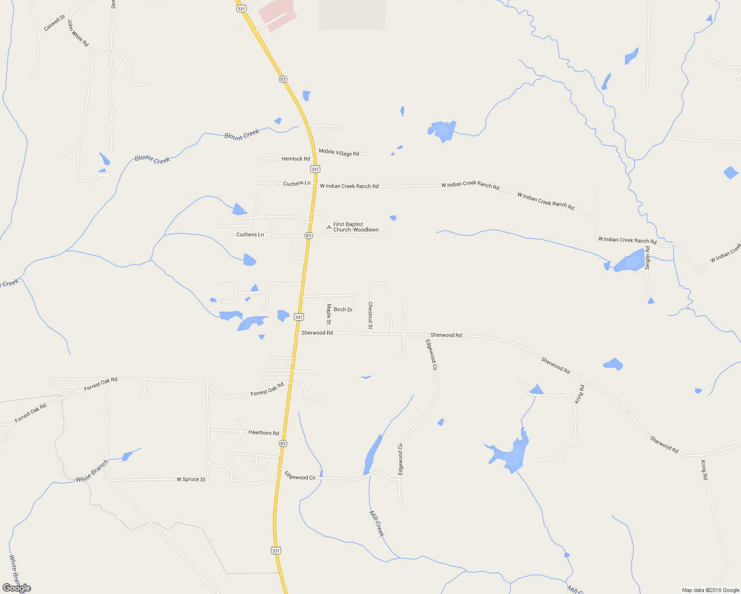 map of restaurants, bars, coffee shops, grocery stores, and more near 191 Chestnut Street in DeFuniak Springs