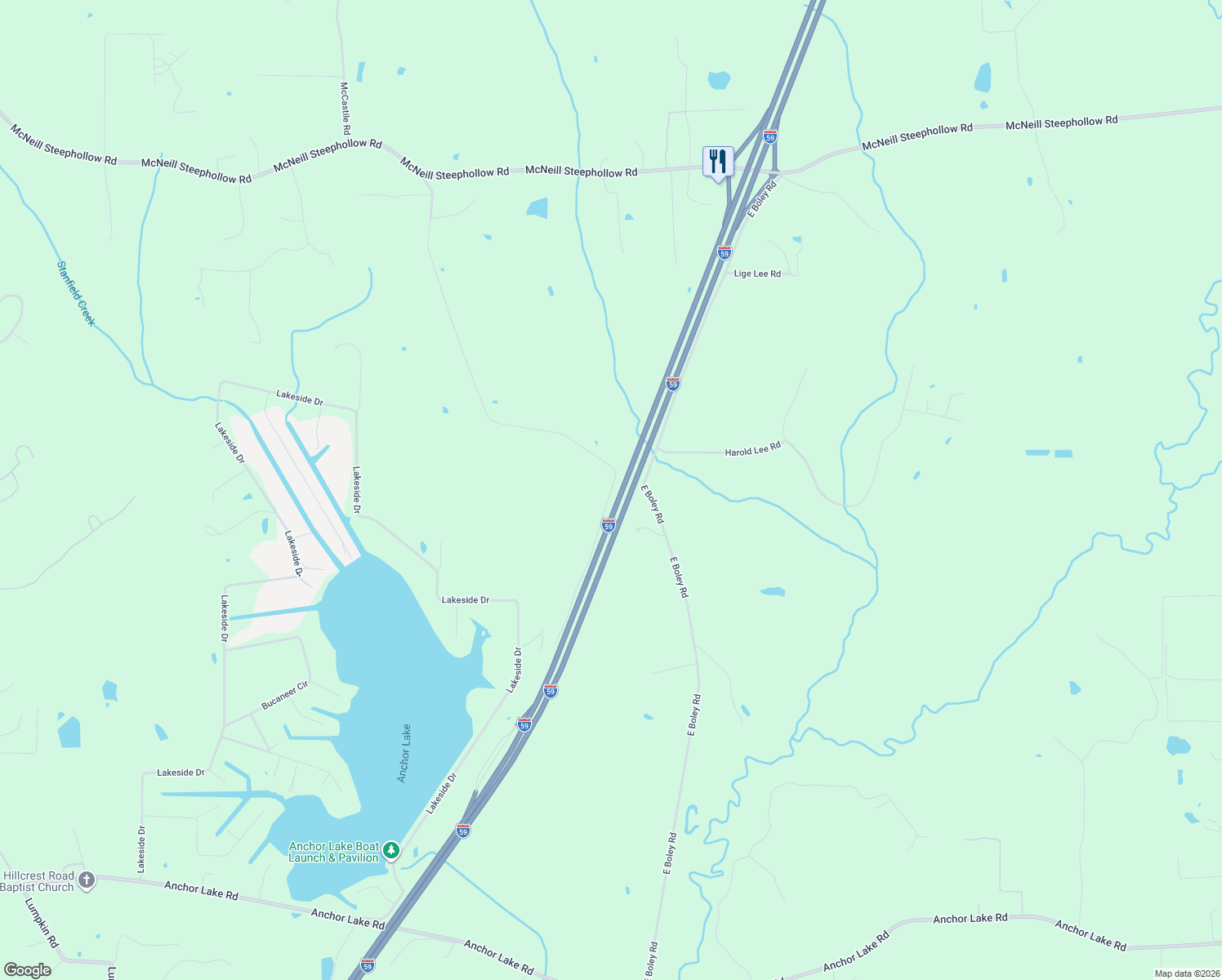 map of restaurants, bars, coffee shops, grocery stores, and more near 268 Baucum Rd in Carriere