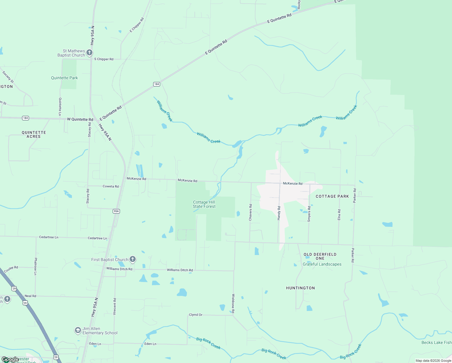 map of restaurants, bars, coffee shops, grocery stores, and more near 800 McKenzie Road in Escambia County
