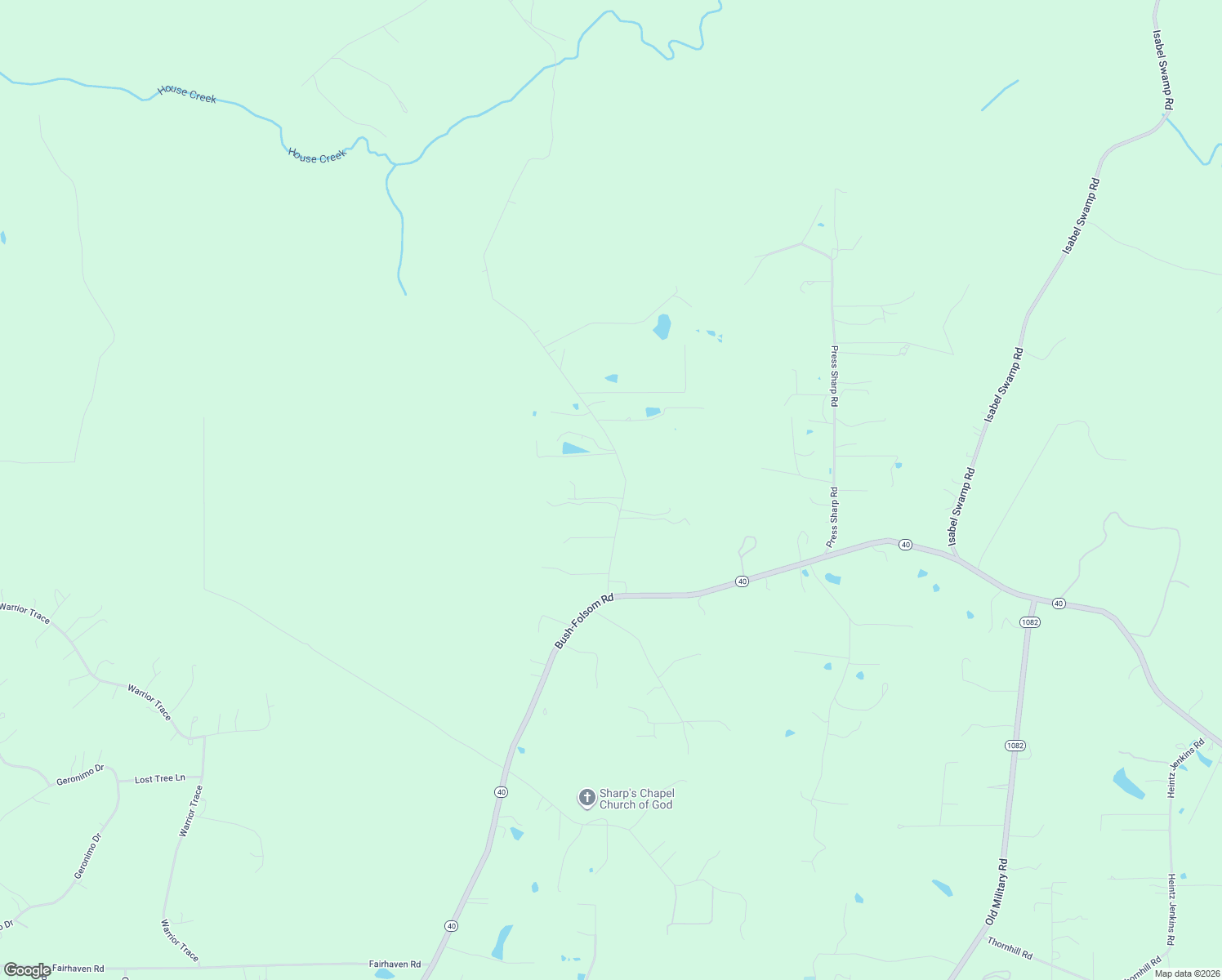 map of restaurants, bars, coffee shops, grocery stores, and more near 83161 House Creek Road in Bush