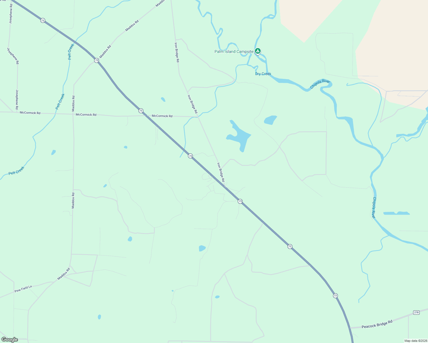 map of restaurants, bars, coffee shops, grocery stores, and more near 1106 Highway 73 in Marianna