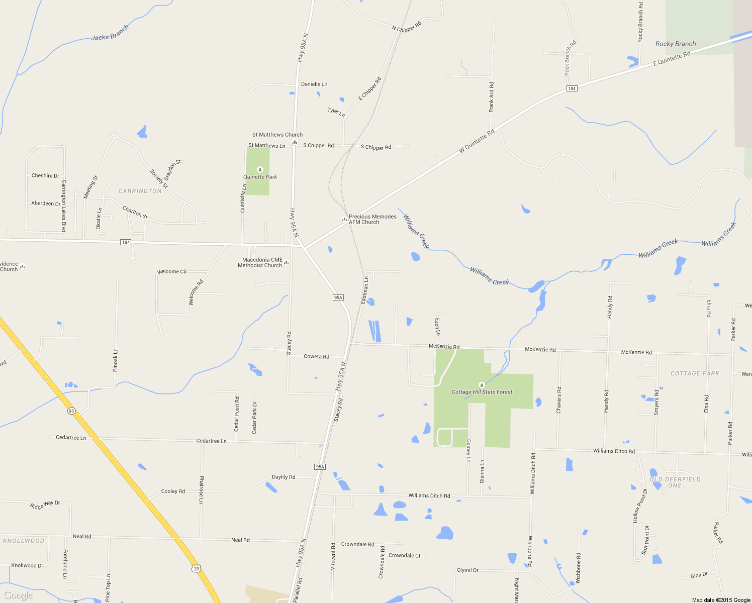 map of restaurants, bars, coffee shops, grocery stores, and more near 2264 Eastman Lane in Escambia County