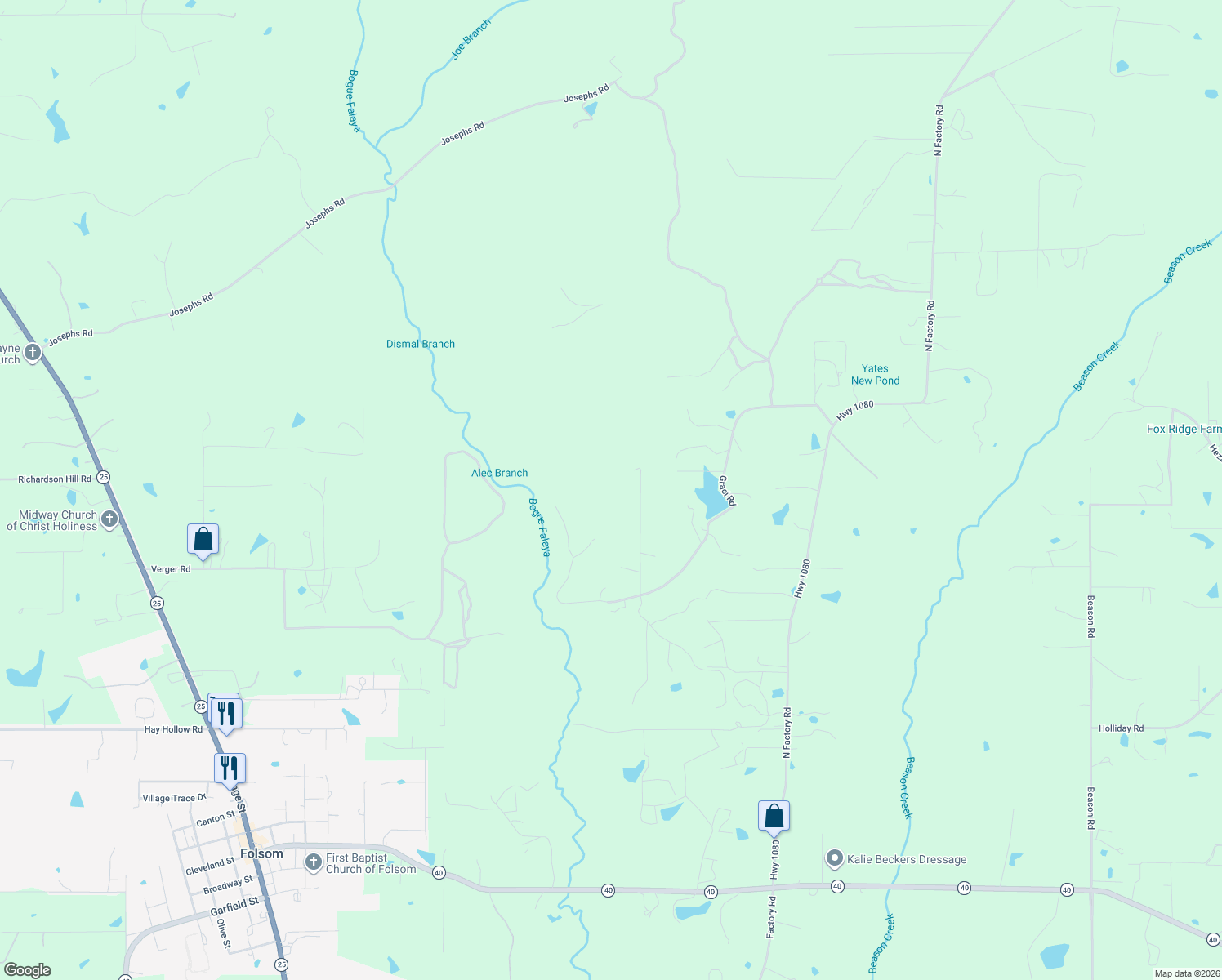 map of restaurants, bars, coffee shops, grocery stores, and more near 83449 Phillips Rd in Folsom