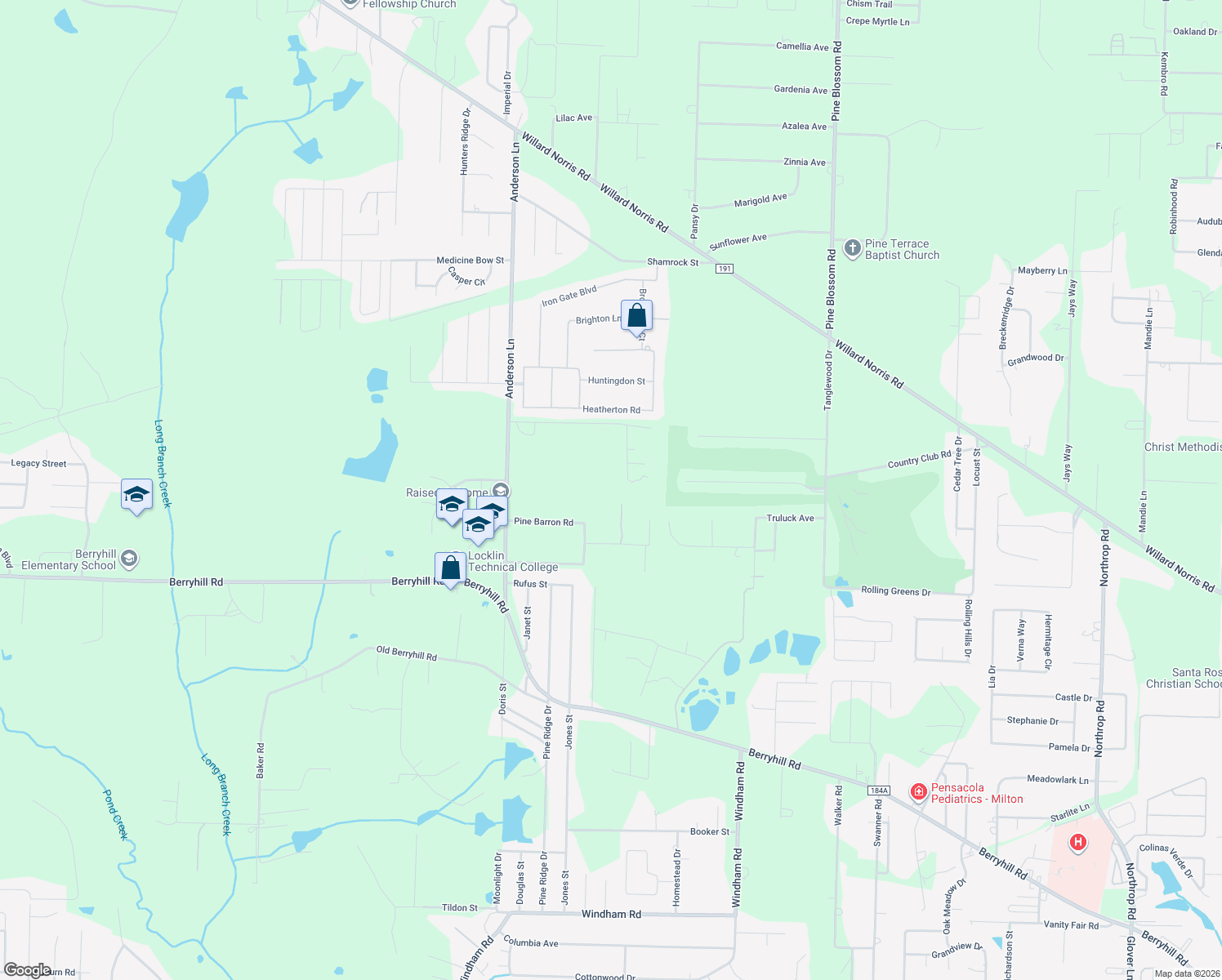map of restaurants, bars, coffee shops, grocery stores, and more near 5659 April Brooke Lane in Milton