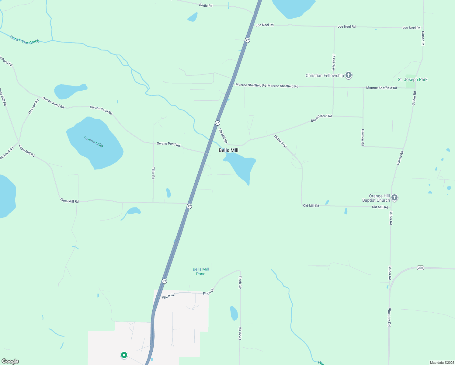 map of restaurants, bars, coffee shops, grocery stores, and more near 1509 Southern Way in Chipley