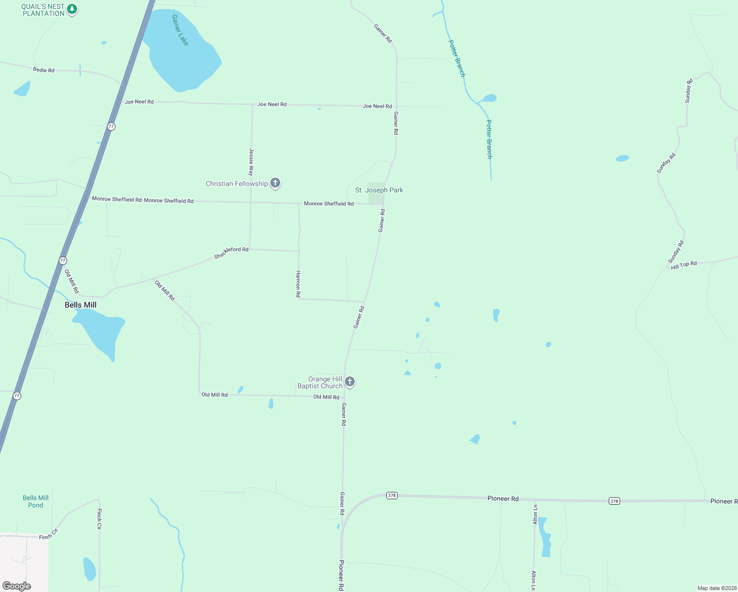 map of restaurants, bars, coffee shops, grocery stores, and more near 3389 Gainer Road in Chipley