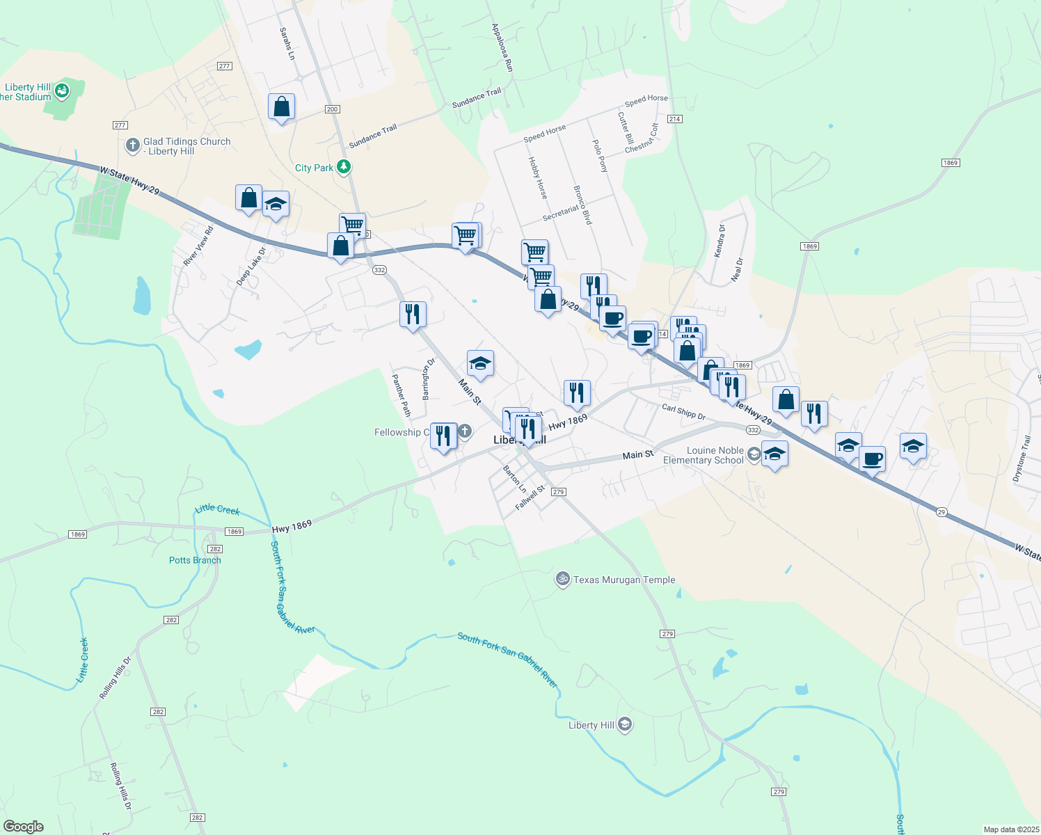 107 Forest Street, Liberty Hill TX Walk Score
