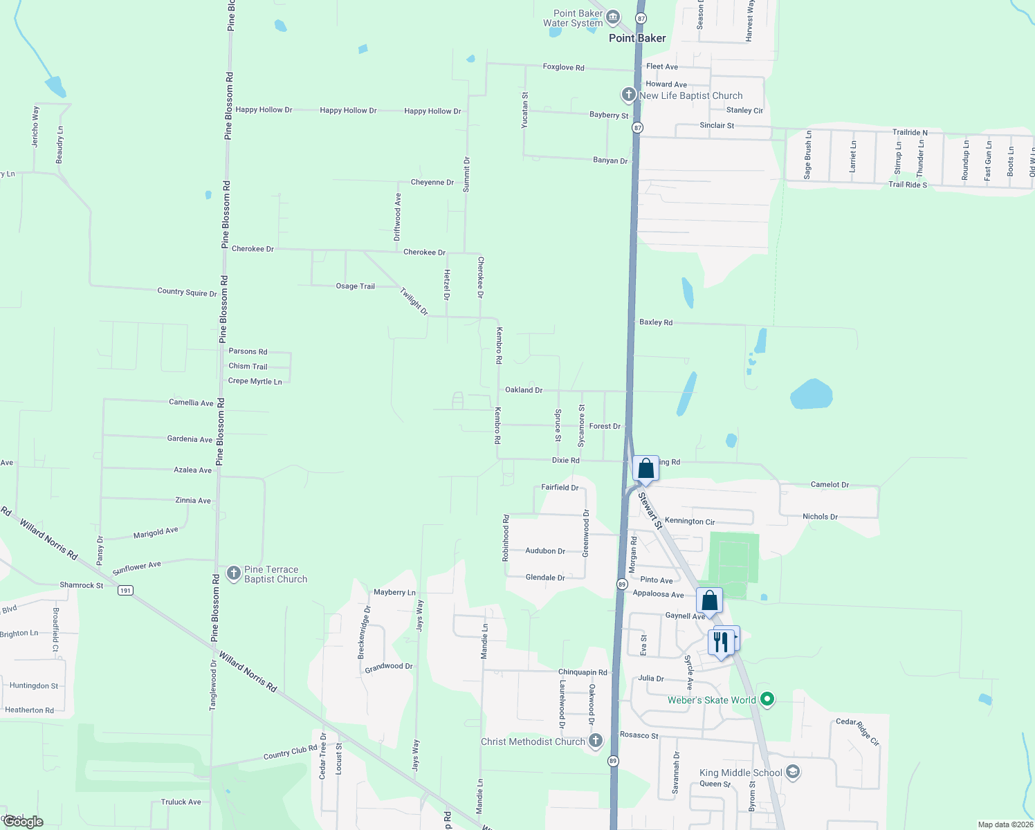 map of restaurants, bars, coffee shops, grocery stores, and more near 6236 Forest Drive in Milton
