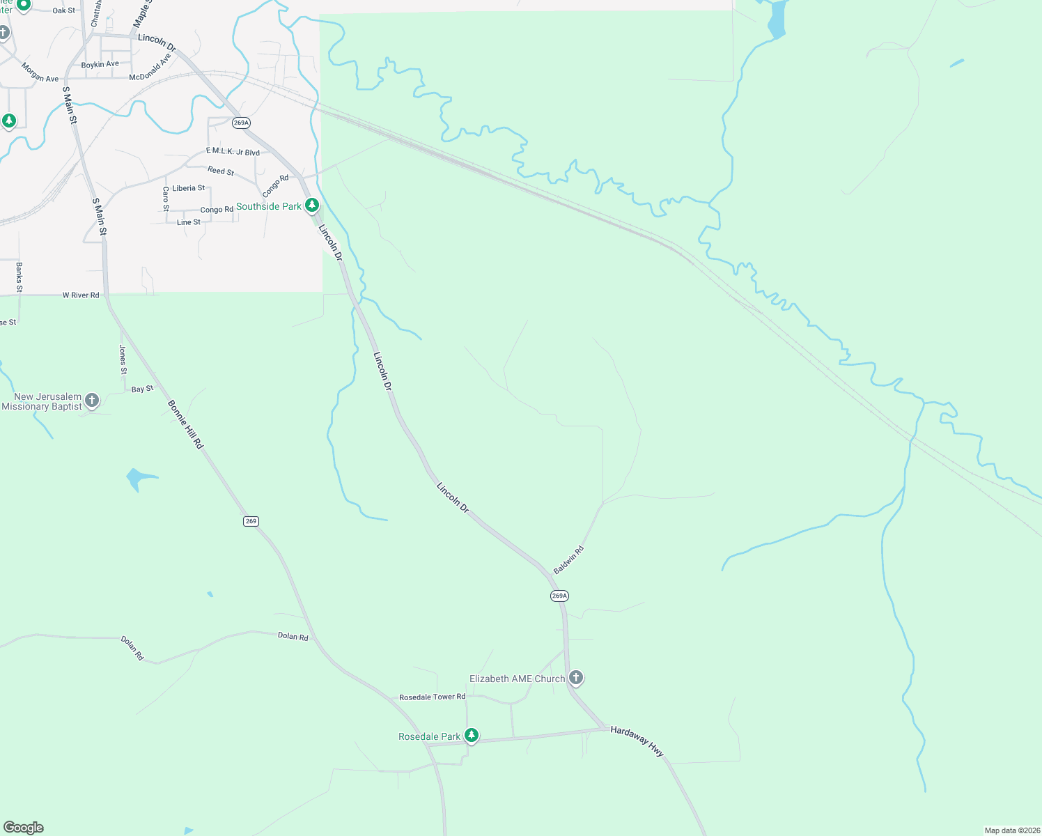 map of restaurants, bars, coffee shops, grocery stores, and more near 536 Baldwin Road in Chattahoochee