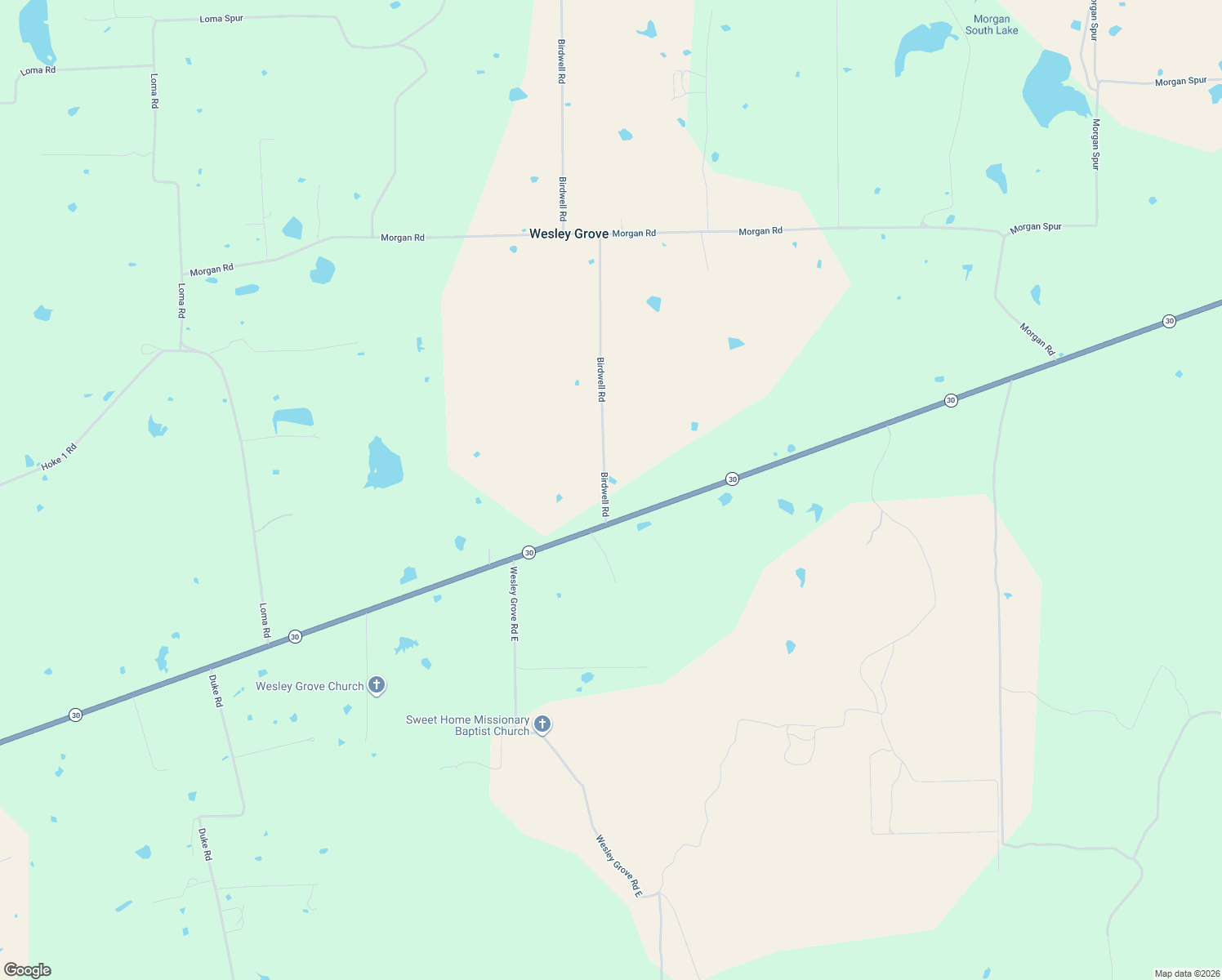 map of restaurants, bars, coffee shops, grocery stores, and more near 2 Birdwell Road in Bedias