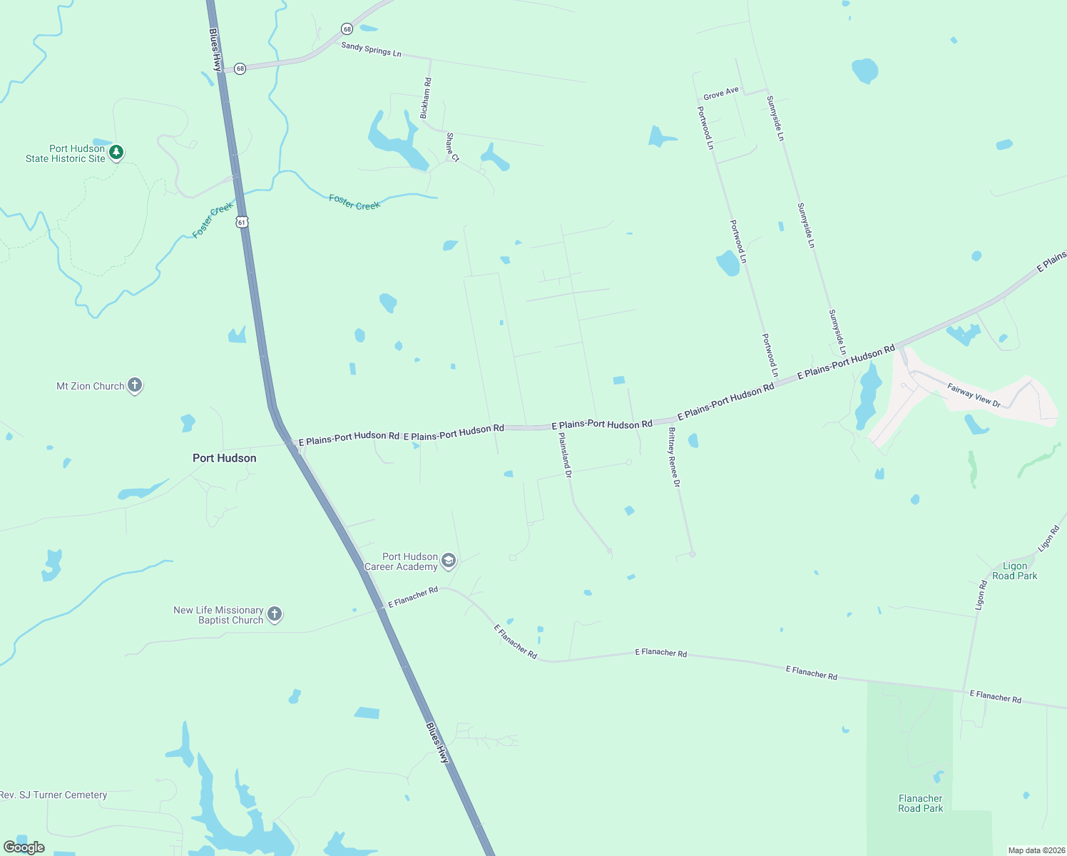 map of restaurants, bars, coffee shops, grocery stores, and more near 457 Plains-Port Hudson Road in Zachary