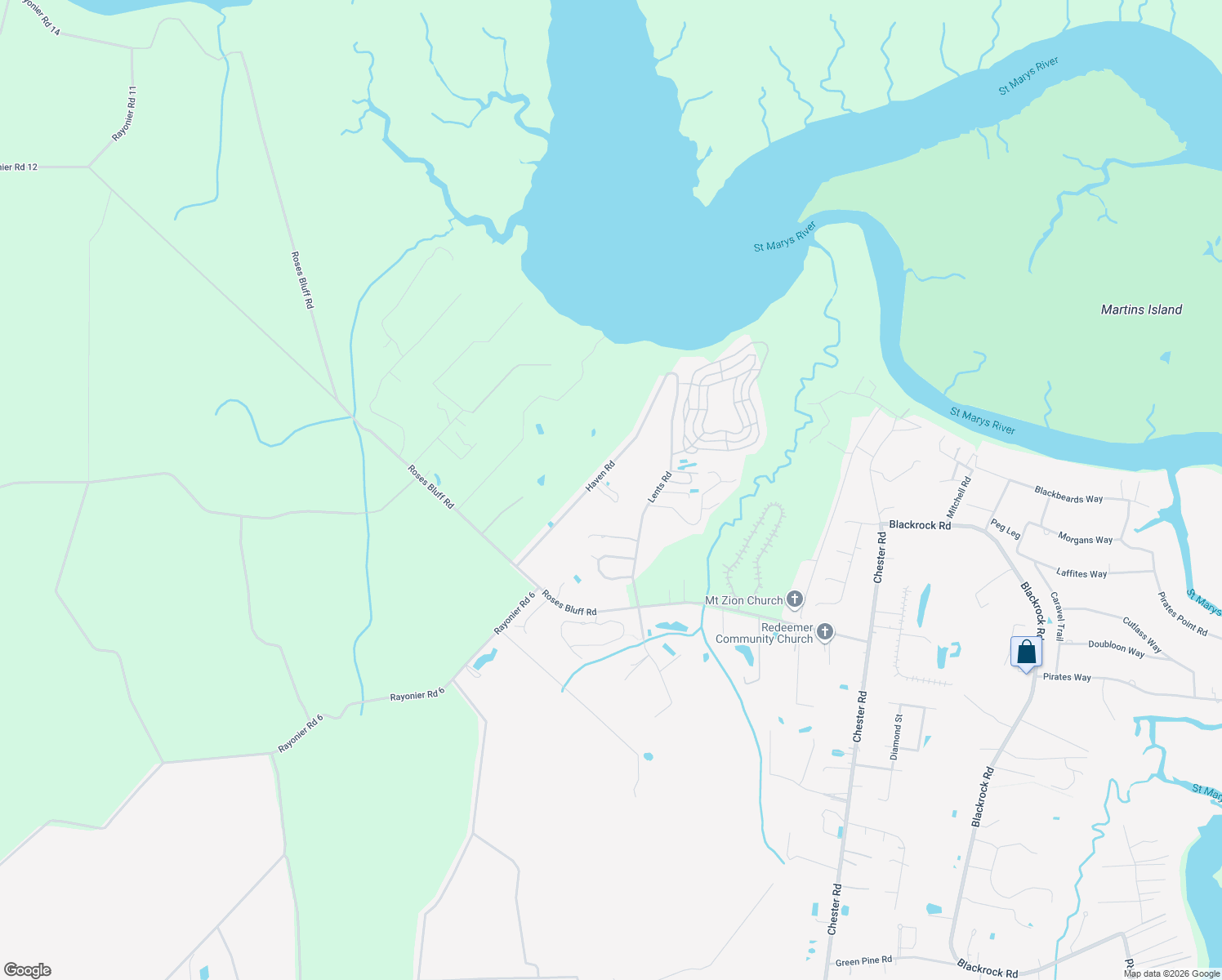 map of restaurants, bars, coffee shops, grocery stores, and more near 87382 Haven Road in Yulee