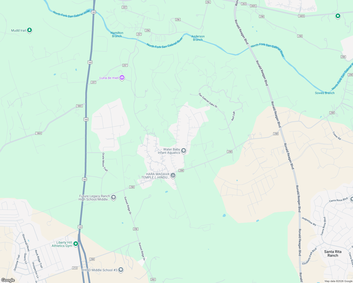 map of restaurants, bars, coffee shops, grocery stores, and more near 546 Sunny Slope Drive in Liberty Hill