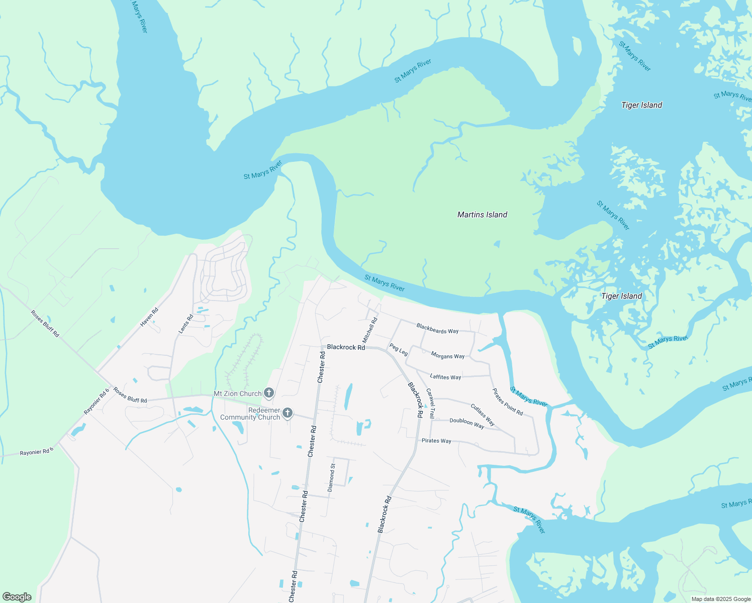 map of restaurants, bars, coffee shops, grocery stores, and more near 97117 Daniel Lane in Yulee