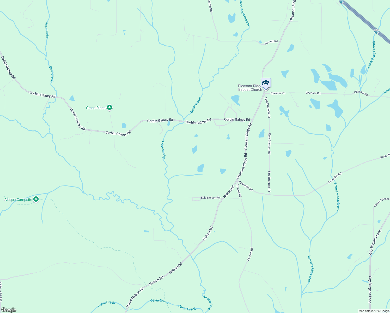 map of restaurants, bars, coffee shops, grocery stores, and more near 187 J W Gainey Loop in DeFuniak Springs